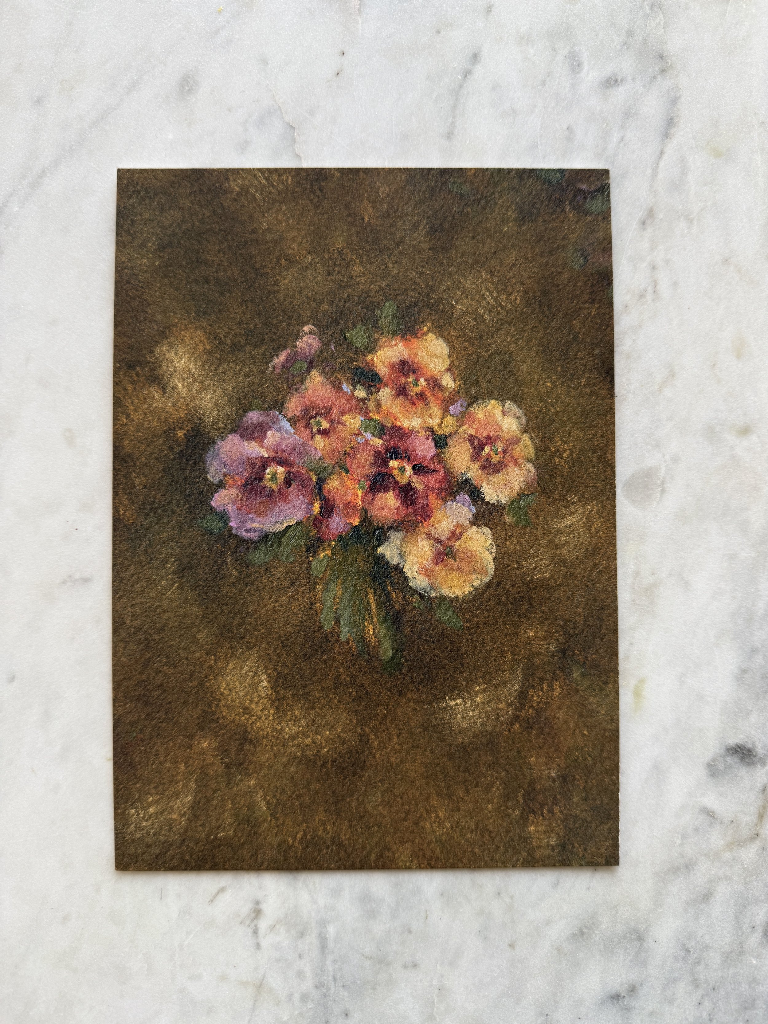 Pansies on Umber III