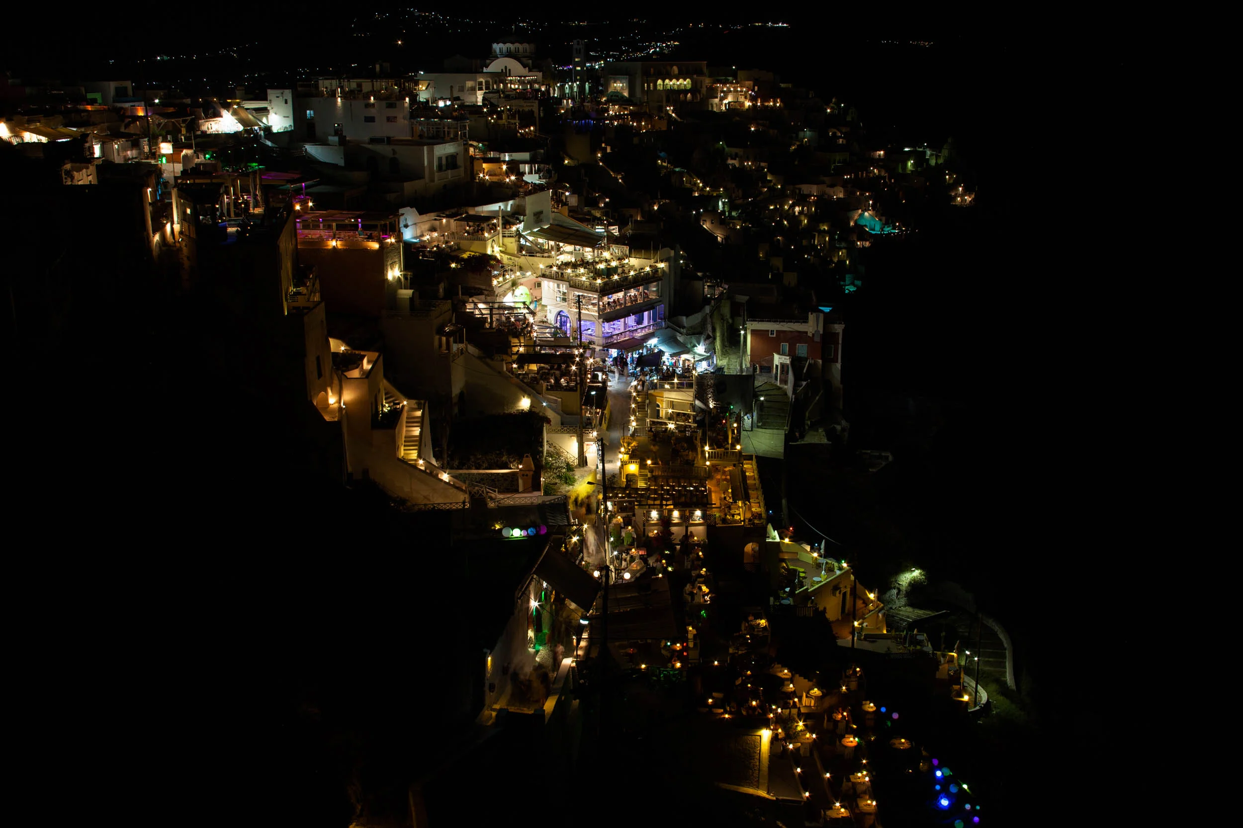 Fira at Night Santorini, Greece 2009