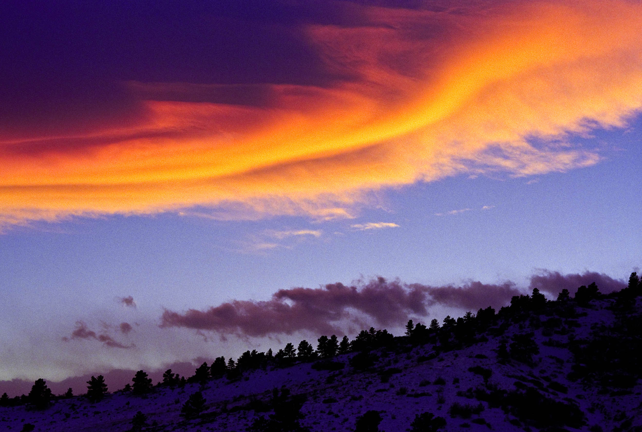  Lenticular Clouds at Sunset Near Boulder, CO 1993 
