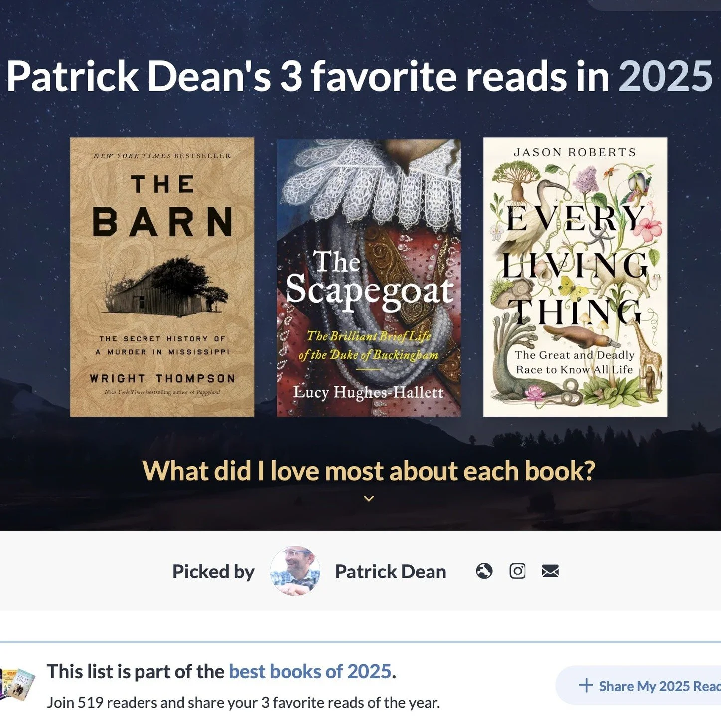 Check out my three top books of the year, then explore Shepherd's exhaustive lists of books by topic, genre, and best-of categories. Link in bio. What are your top three? #amreading #bookstagram