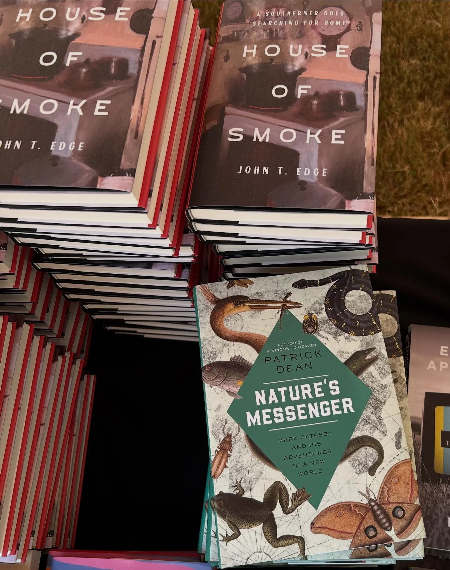 In strong company @sofestofbooks. @johntedge @parnassusbooks #houseofsmoke #naturesmessenger