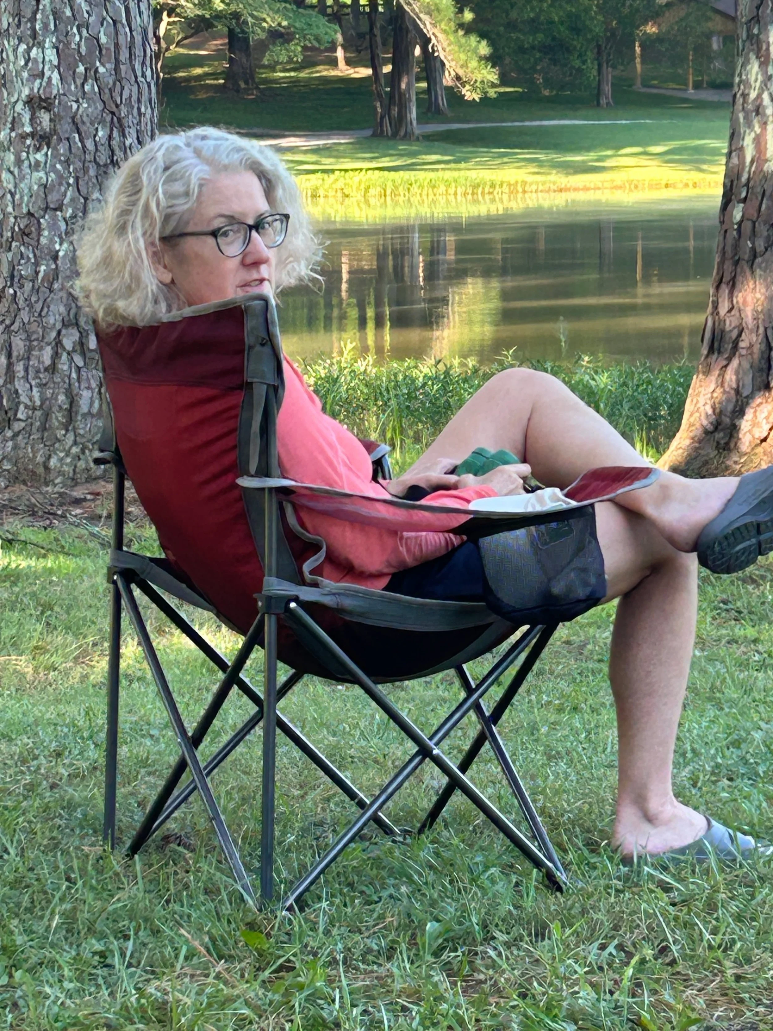 Big fun @timsfordstatepark for Susan's birthday! #SUP, gin rummy (she won em all), lots of reading and lake watching. #vanlife #lakelife