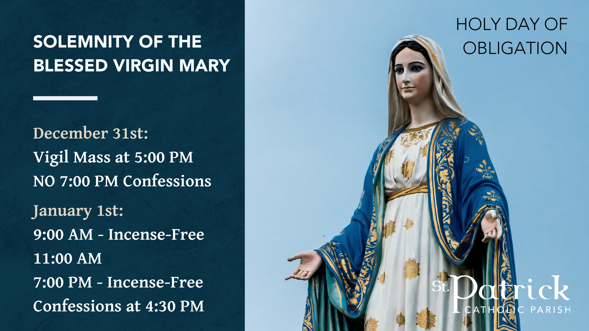 mary holy mother of god st patrick catholic parish mary holy mother of god st patrick