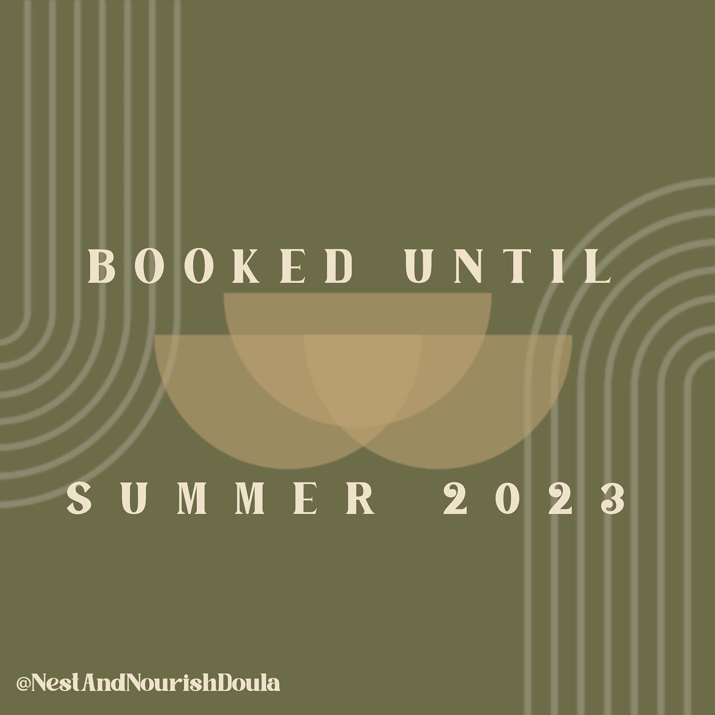 Feeling a lot of gratitude about posting this. We are fully booked until Summer of 2023. Thank you to all of our current clients! There are a lot of amazing doulas in NWA, if you are having trouble finding one please let us know! We would love to hel