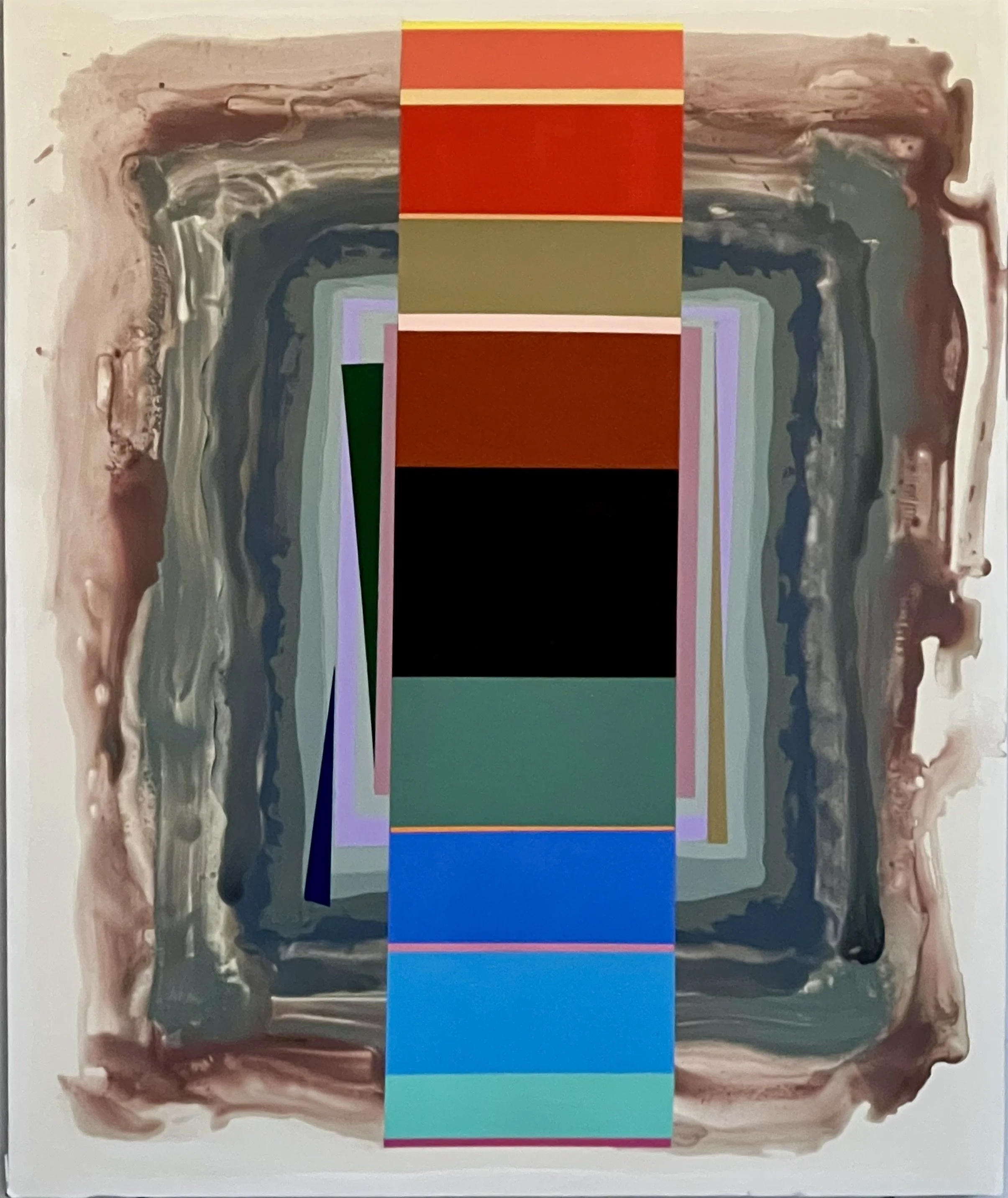 Untitled No 1., 2025, mixed media on panel, 36 x 30 inches