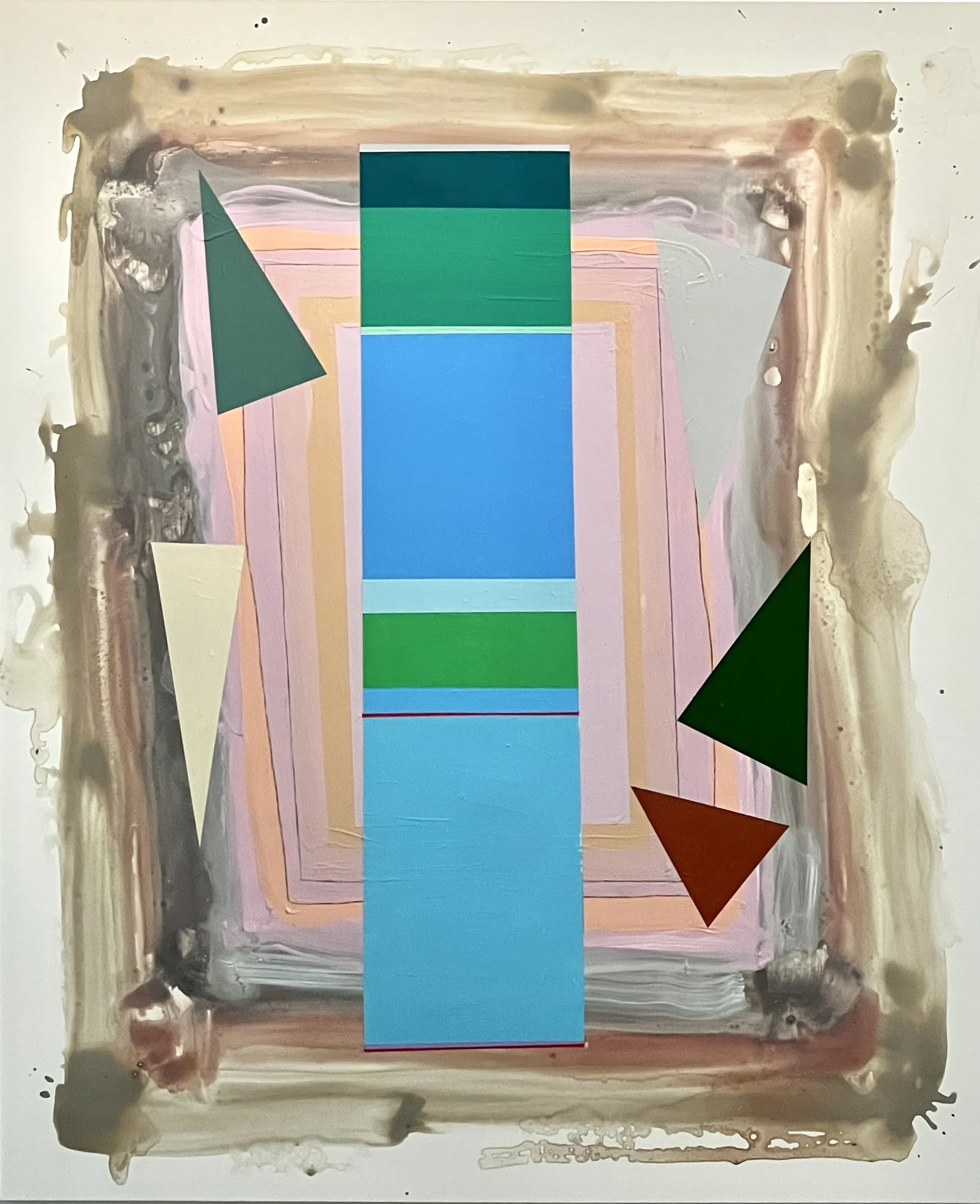Untitled No. 17, 2025, mixed media on panel, 36 x 30 inches