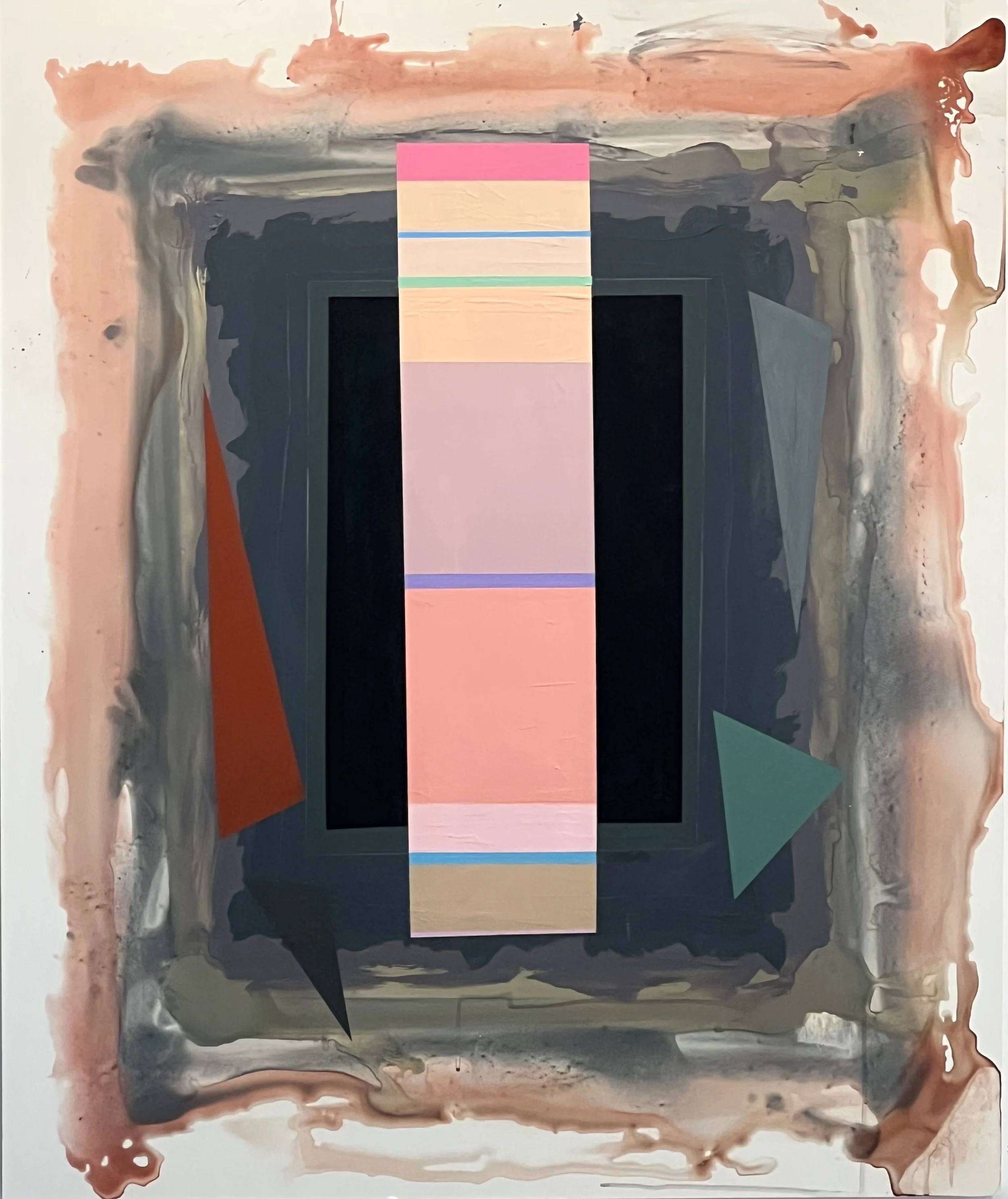 Untitled No. 13, 2025, mixed media on panel, 36 x 30 inches