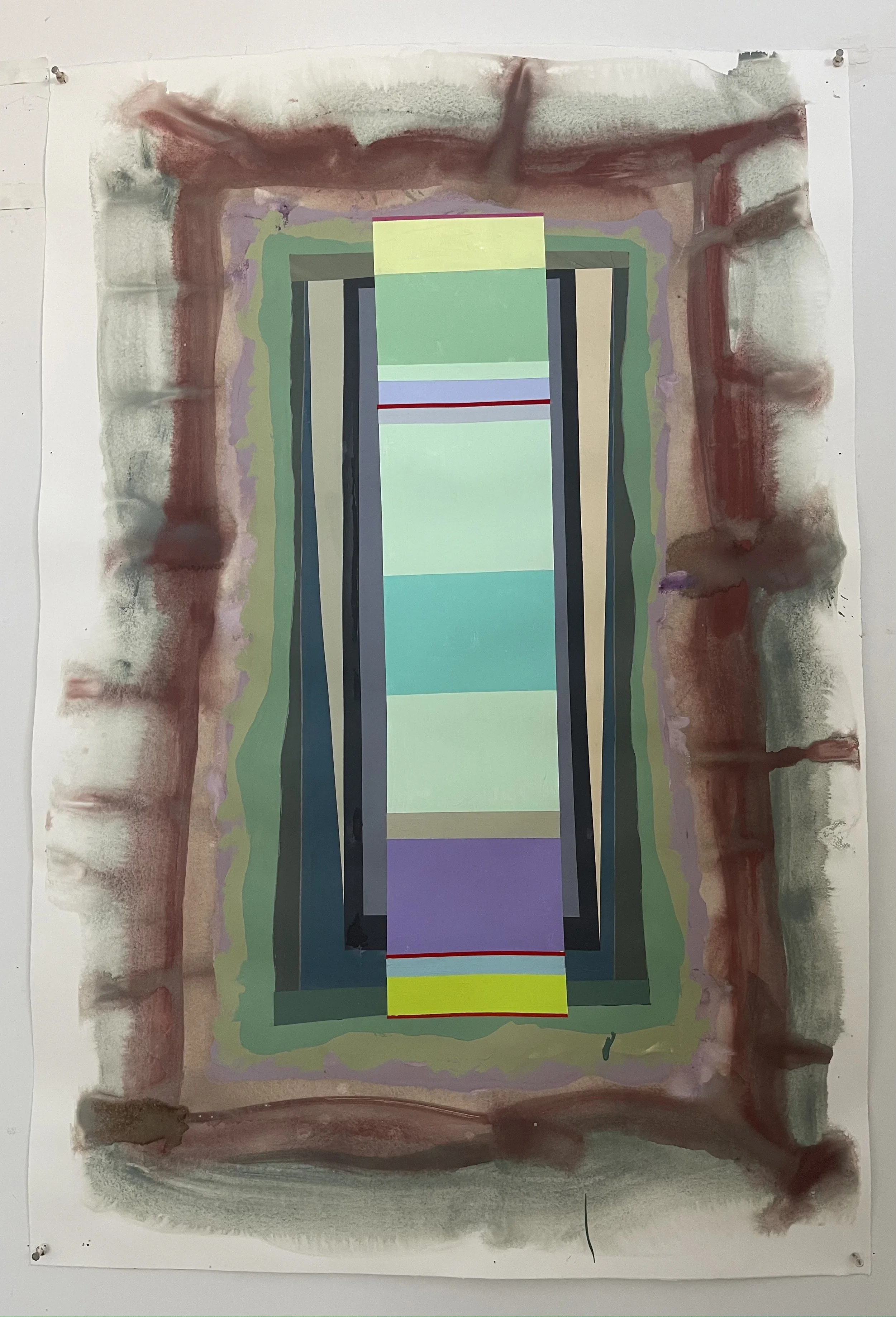 Untitled No. 4, 2025, mixed media on panel, 36 x 30 inches