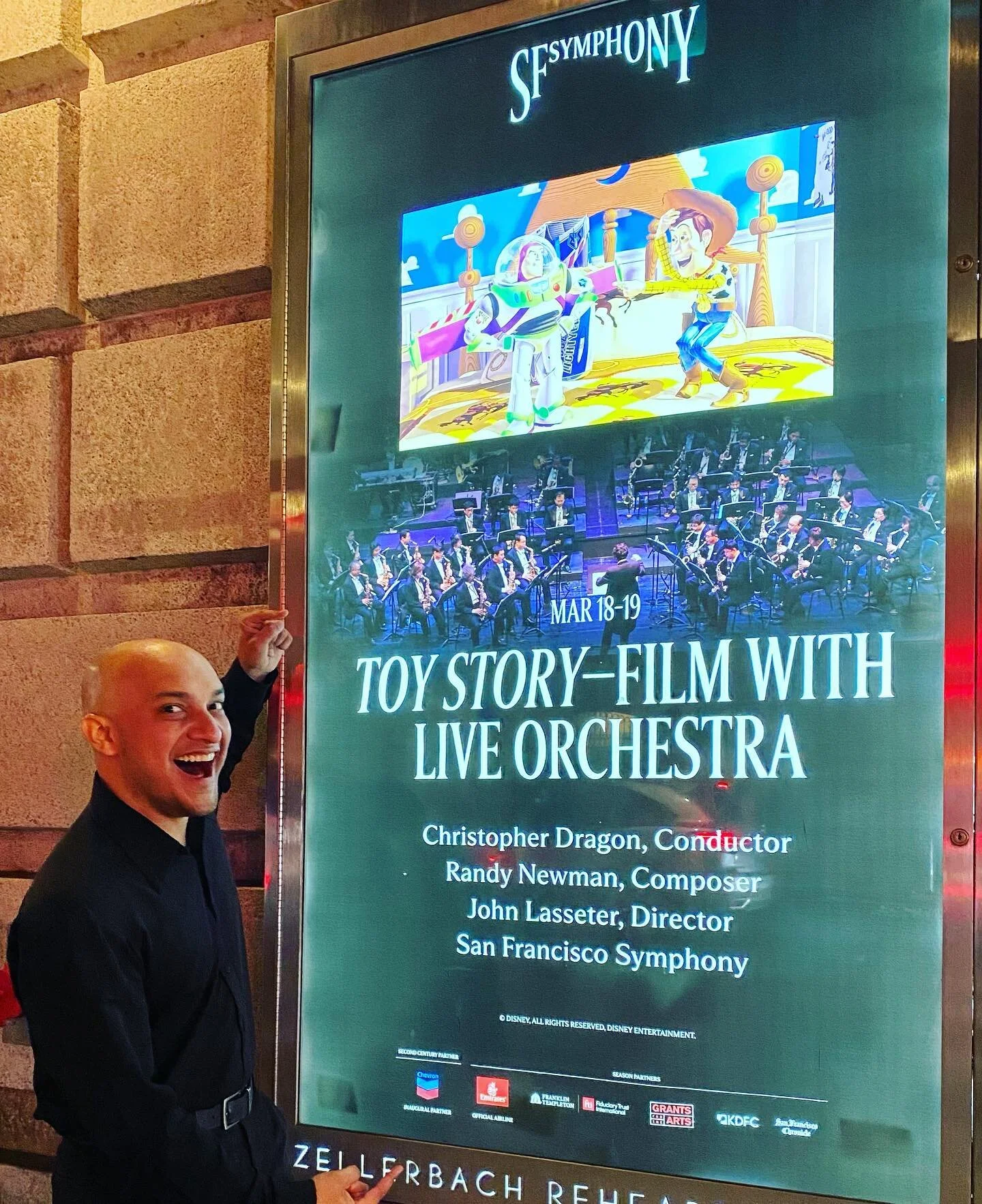 After a disastrous 31 hours travel experience of what was supposed to be just DEN-SFO&hellip; I am beyond grateful to have made it for my debut with the @sfsymphony conducting Toy Story!

From my absolute low of being stuck in Aspen with no accommoda