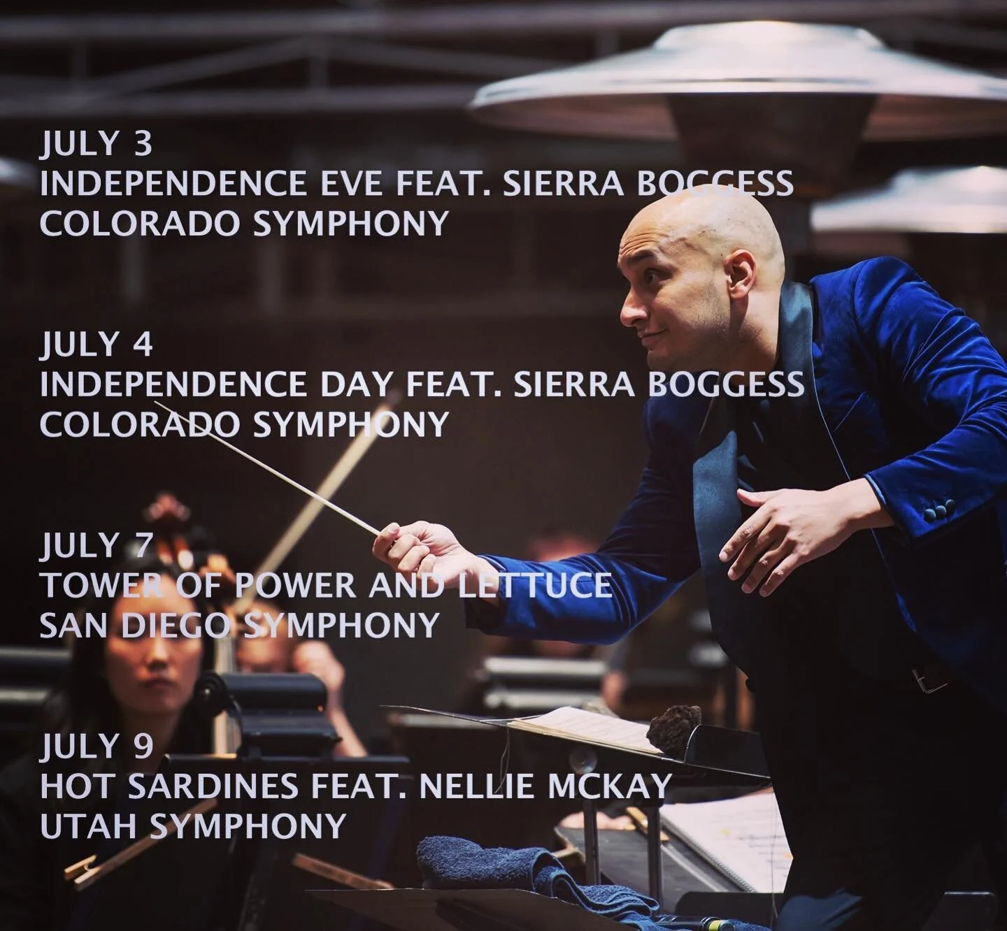 A VERY busy July coming up 🙈
Heaps of great music with the @coloradosymphony, returning for more fun with the @sandiegosymphony, and making my debut with the @utahsymphony.
From classical to band collaborations- there is something for everyone! 🕺🏽
