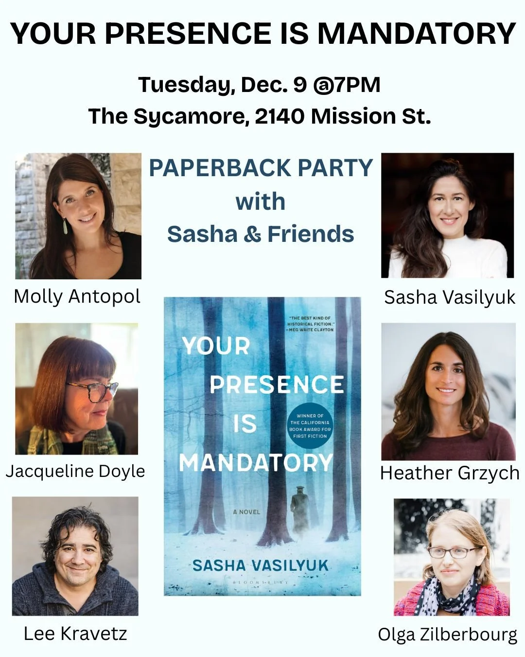 Paperback Launch: Sasha & Friends