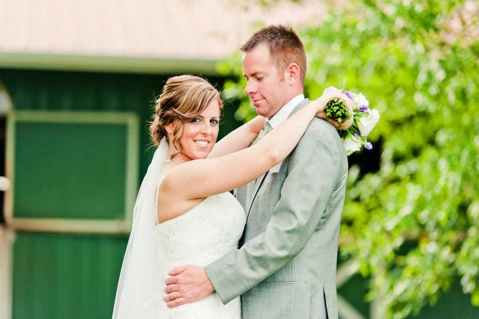 Pictured is Jessica and her husband Cody on their wedding day.