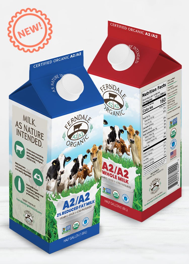 Non-GMO A2A2 high fat content raw cow milk from Meadowview Jerseys farm.  Pastured, 80%