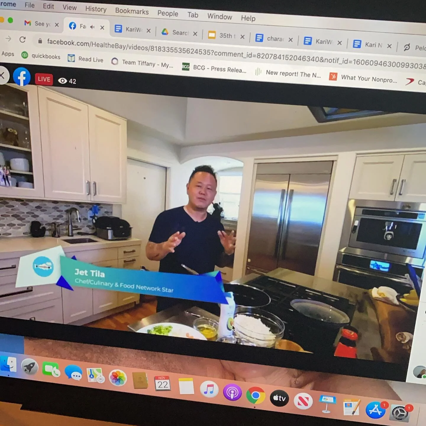 TUNE in. Live now @healthebay chefs@home. Chef Jet Tila LIVE