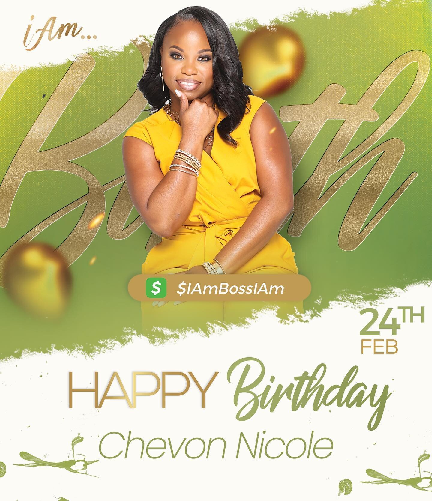 It&rsquo;s our beautiful founder&rsquo;s birthday! HAPPY BIRTHDAY, CHEVON NICOLE! 

To help celebrate, show your support by sowing into the efforts that the &ldquo;I Am&rdquo; brand are doing throughout the community. The initiatives that I Am &amp; 