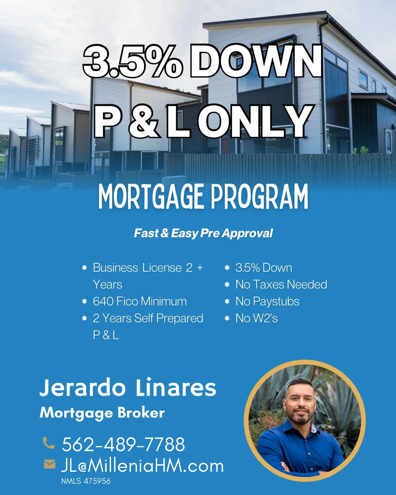 New program 🏡 

Great for self employed borrowers that want a low down payment