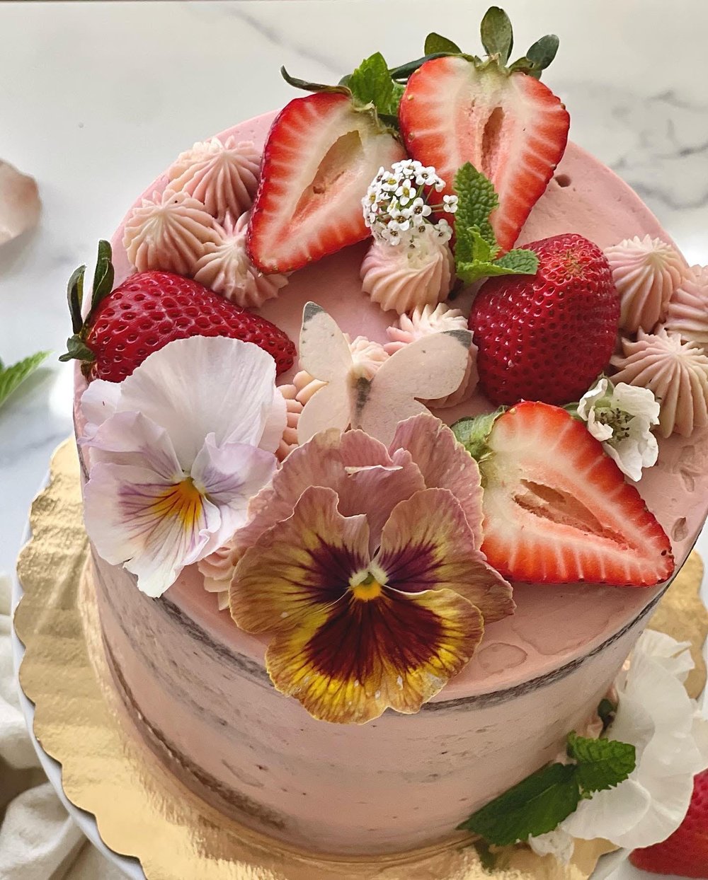 Pretty in Pink Birthday Cake