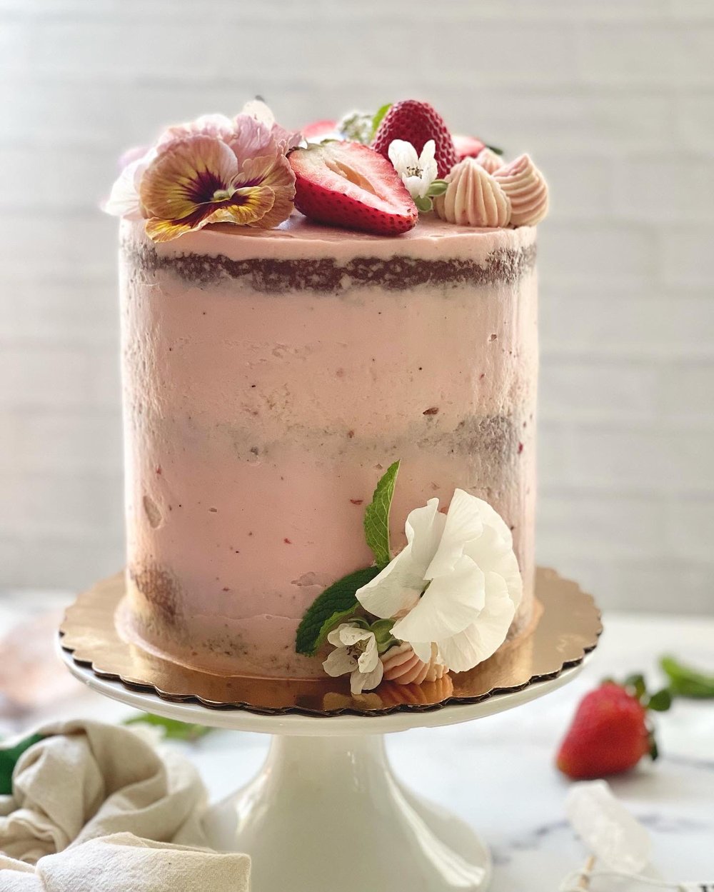 Pretty in Pink Birthday Cake