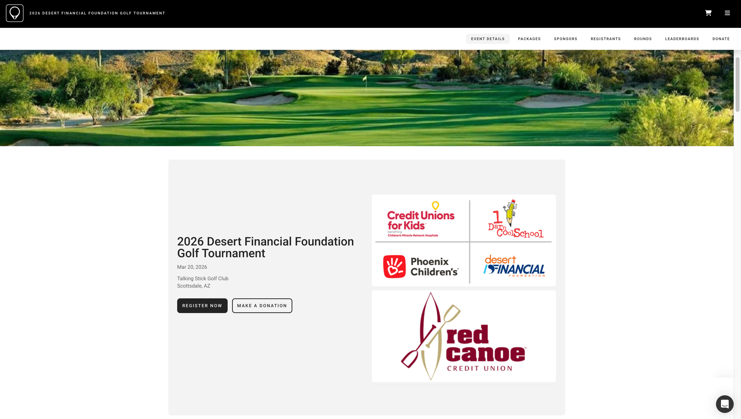 A screenshot of the event website for a large, high-grossing tournament.