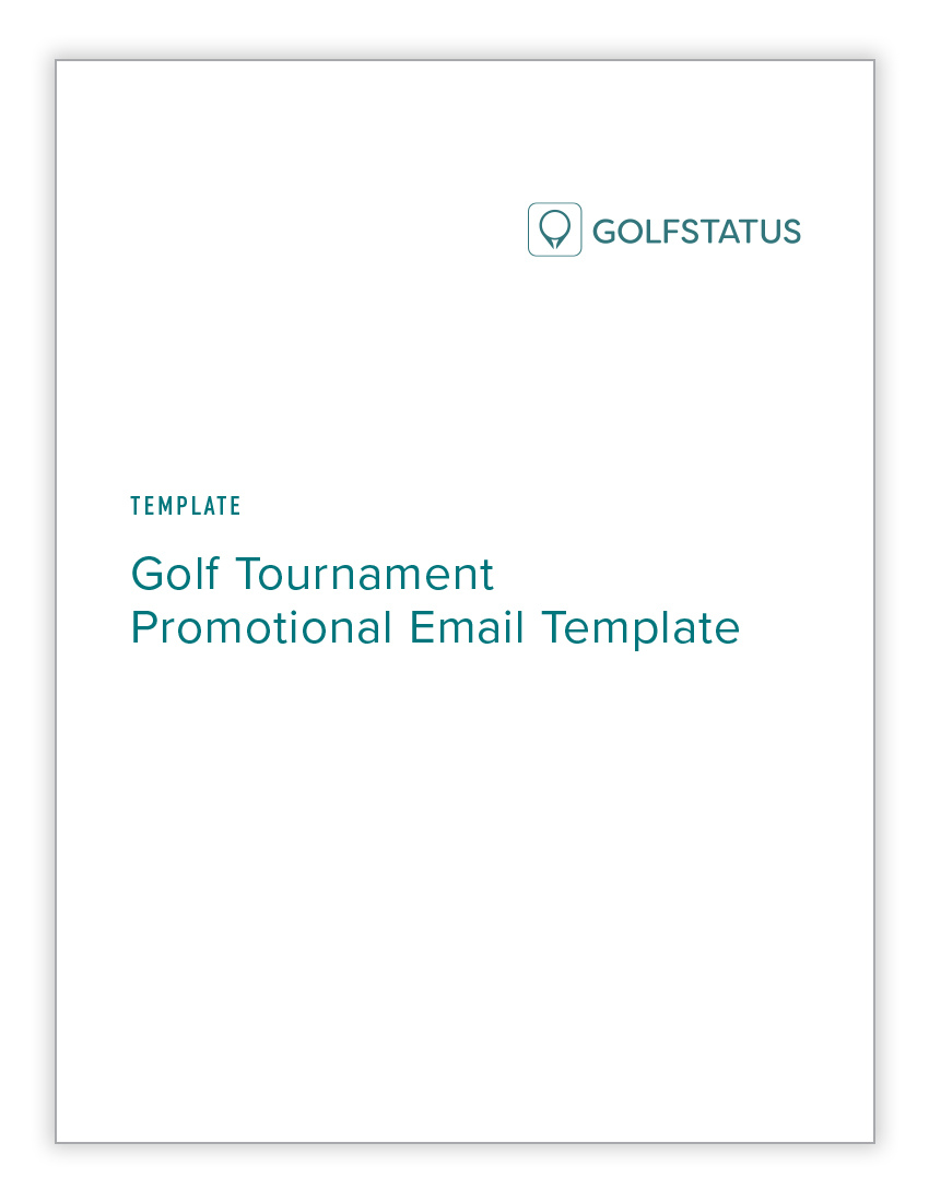 Golf Tournament Promotional Email Template