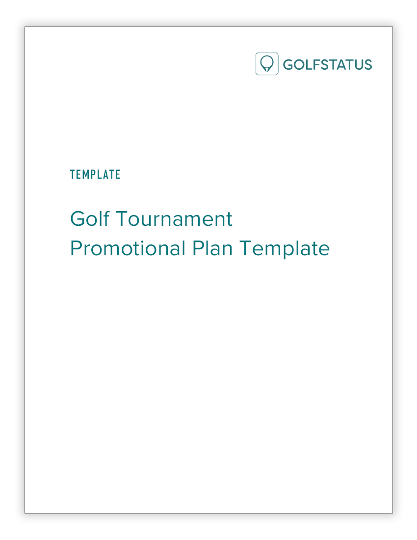 Golf Tournament Promotional Plan Template