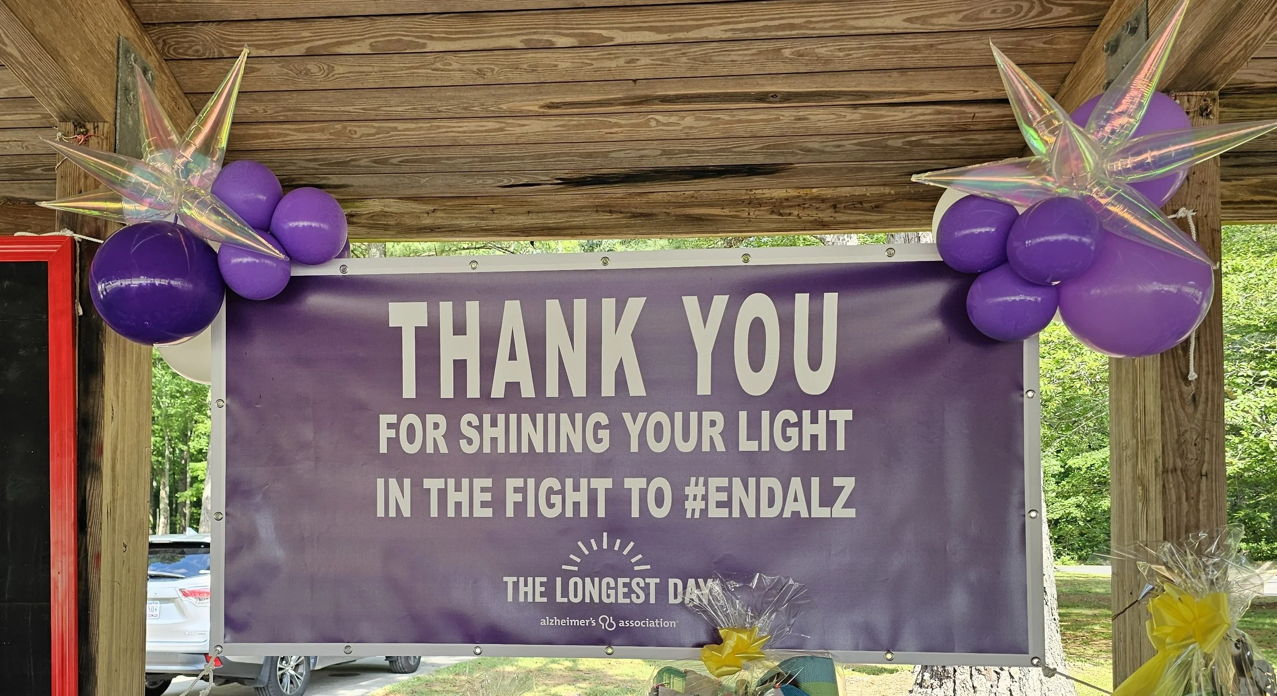 A banner thanking participants at a charity golf tournament organized by a chaptered nonprofit.
