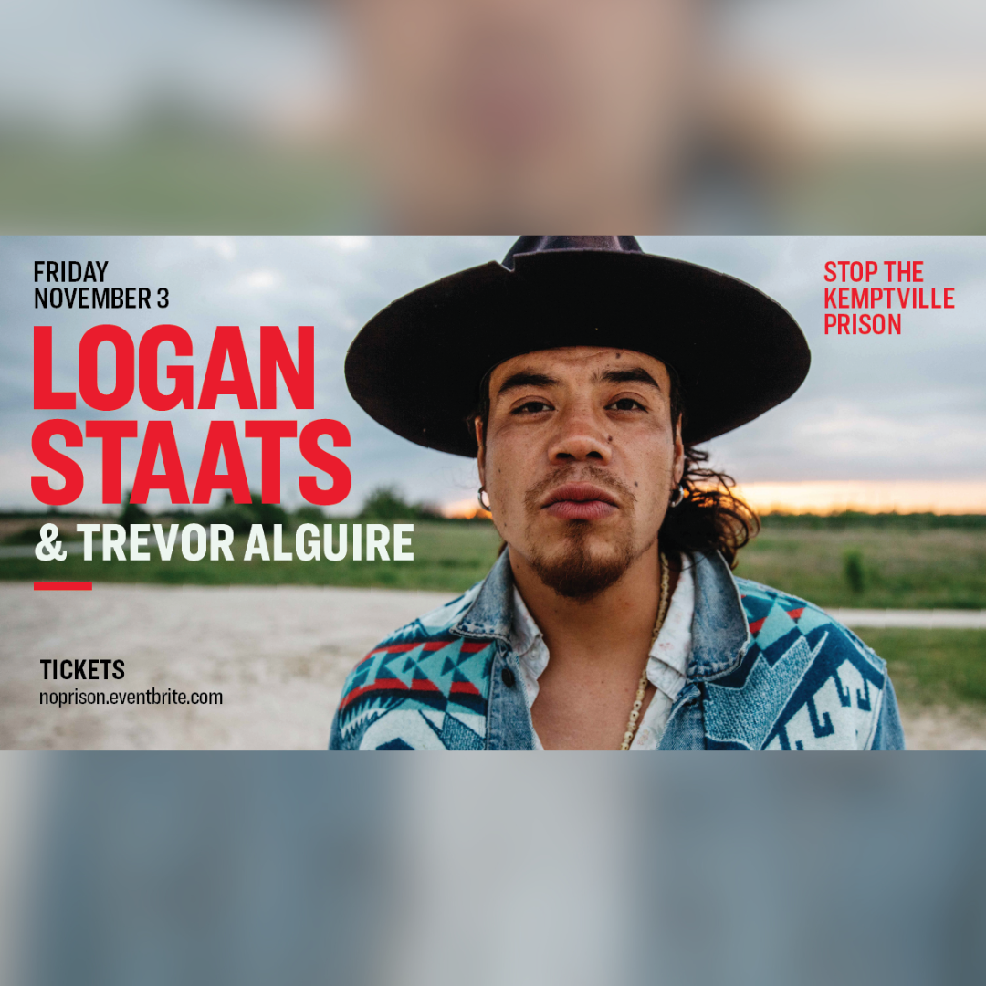 Stop Ford's Kemptville Prison benefit concert with Logan Staats