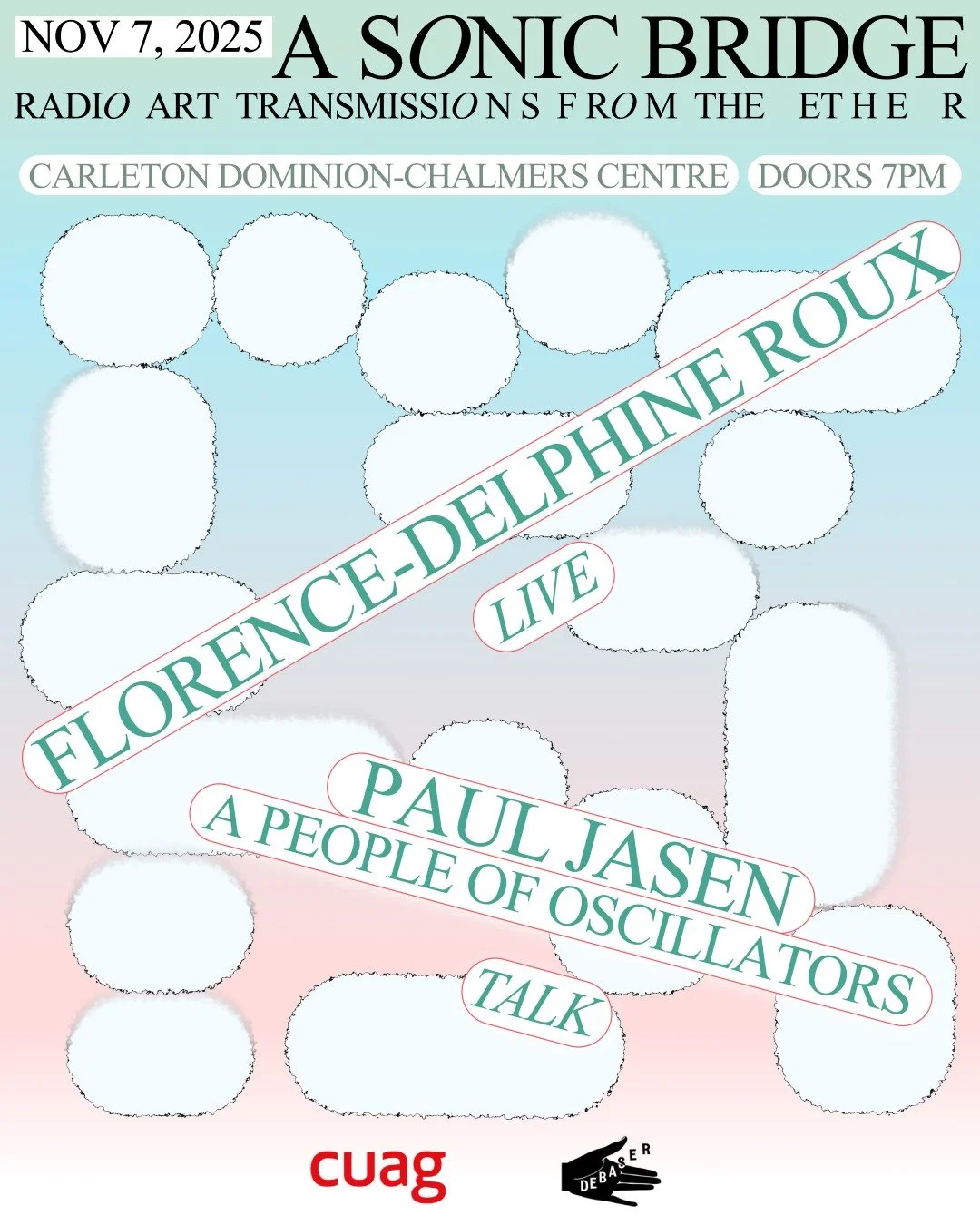Join us for a FREE program of groundbreaking radio art and performance presented by Debaser and Carleton University Art Gallery. Explore the radical potentialities of analog radio through the work of artist and author Paul Jasen and media and sound a