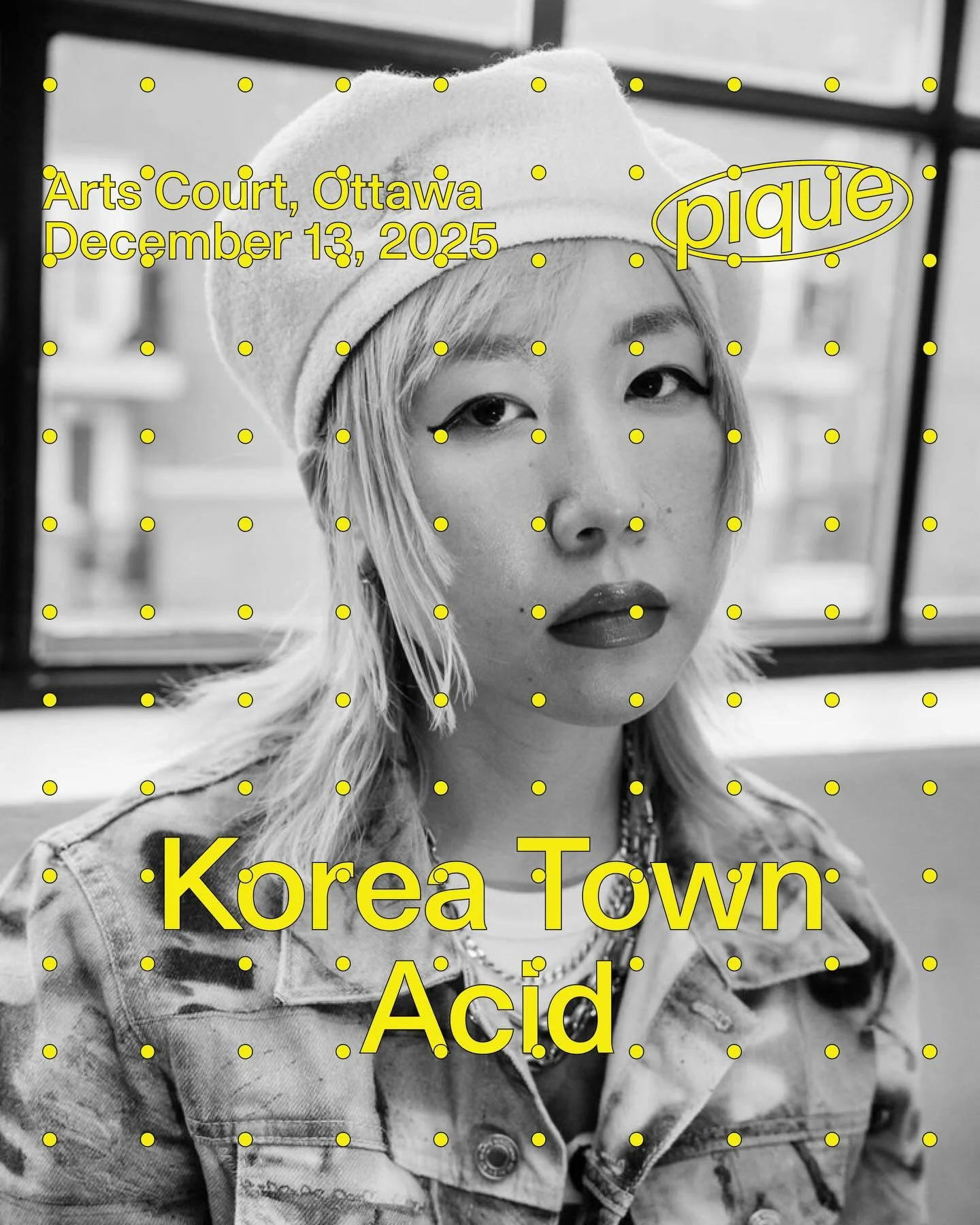 Toronto-based electronic artist @koreatownacid returns to Pique with a fearless, genre-fluid sound that bridges underground experimentation with emotional depth. A JUNO Award nominee, her sweeping vocabulary of club, hip-hop, breakbeat, jungle, and c