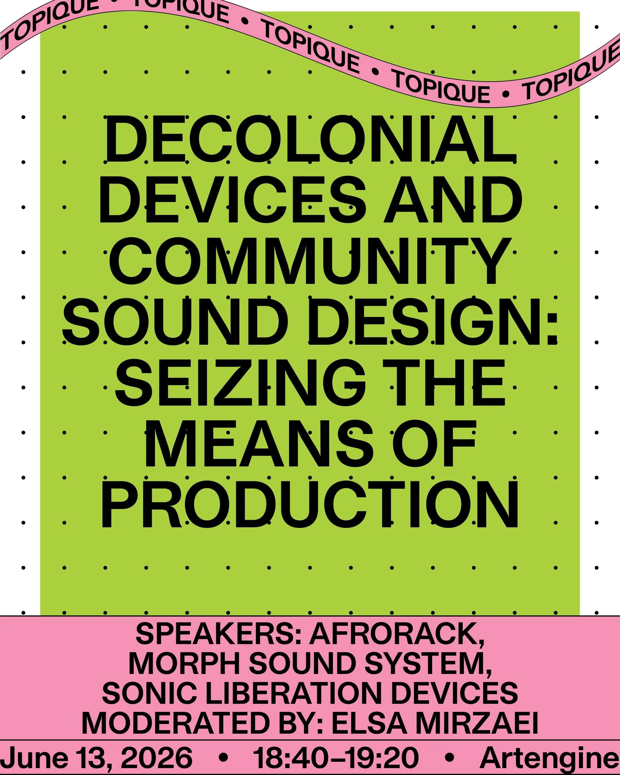 What might creative practice look like outside of extractive and exclusionary systems? Which tools, technologies, and forms of knowledge already exist within our communities, and how can they be reimagined for collective ownership and local responsiv