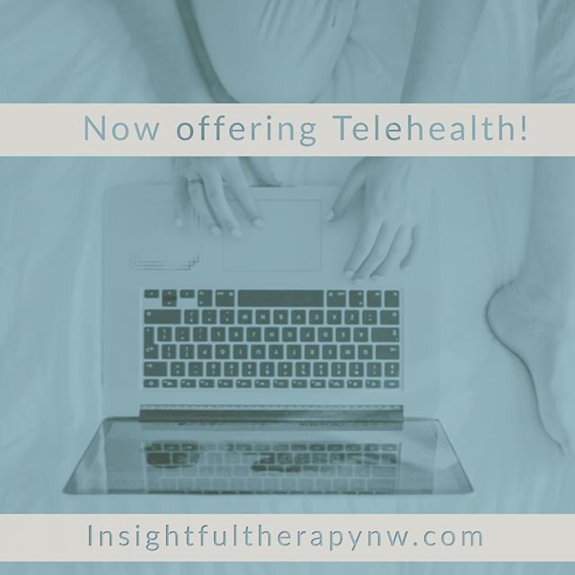 Now offering telehealth (similar to Skype or FaceTime through a secure platform) for new and current clients! #telehealth #accesscare #covid19support #virtualtherapy #youdonthavetodoitalone #insightfultherapynw #washingtonstatetherapist #westseattlet