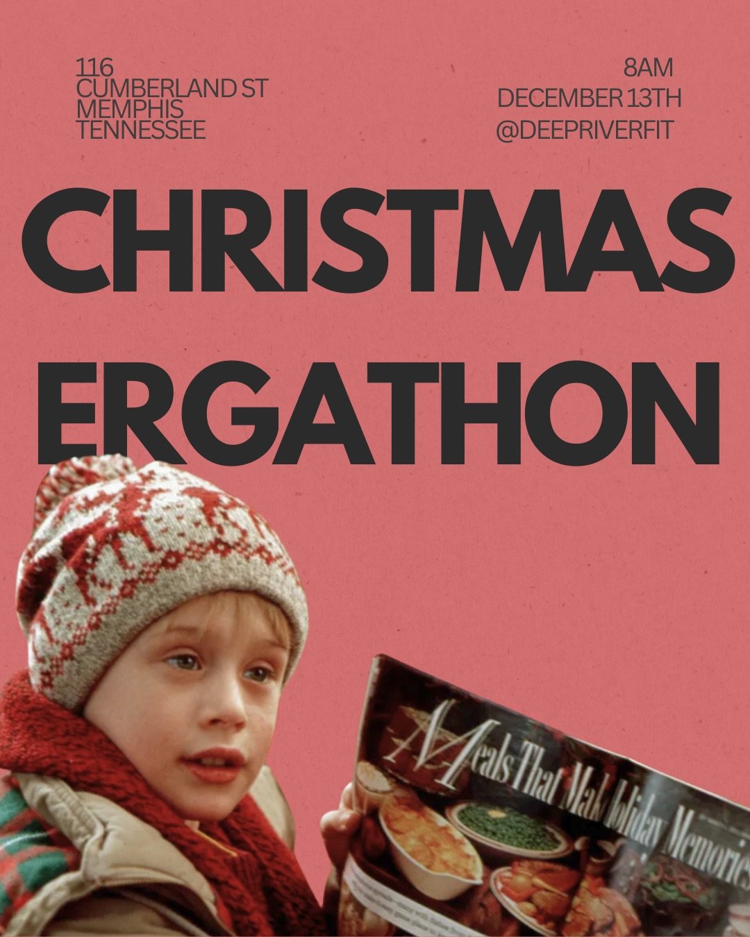 We&rsquo;ll see yall Saturday! Hit the link in bio! Let&rsquo;s make somebody&rsquo;s Christmas amazing this year!!! 🎄 

#deepriverfit #christmas #ergathon #community