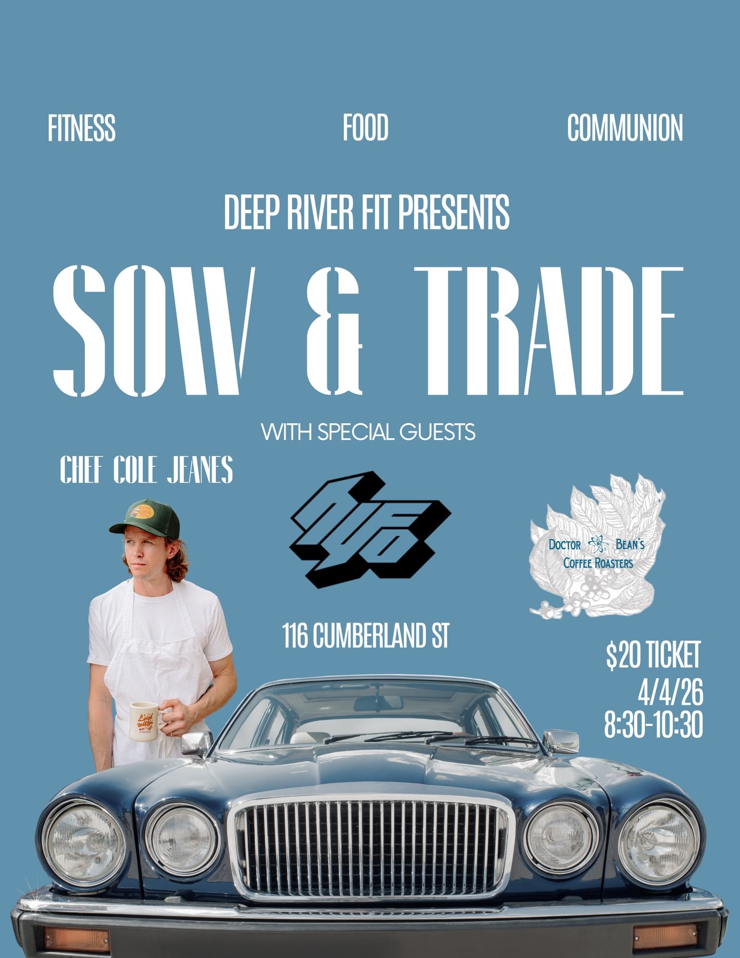We&rsquo;re excited to announce our first quarter event!

SOW &amp; TRADE April 4th! 

We&rsquo;re collabing with some of the best minds in the city and we want you there! 

LINK IN BIO FOR TICKET 🎫!! 

Coffee starts at 8:30am! 

#deepriverfit #fitn