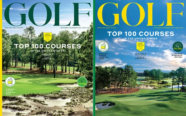 Cover Shoot for GOLF Magazines Top 100 Courses