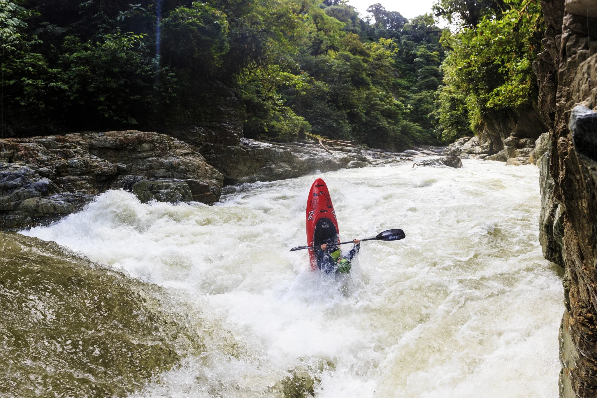 Marcus Bottler in the Rio Cofanes High water.