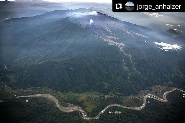 #Repost @jorge_anhalzer , amazing panoramic view of where (C) San Rafael used to be. And (A) where the Coca Synclair Dam is at. (B) is where the oil pipe broke.  The river is carving its way upstream quickly . Bye bye dam . Question is how long . #sa