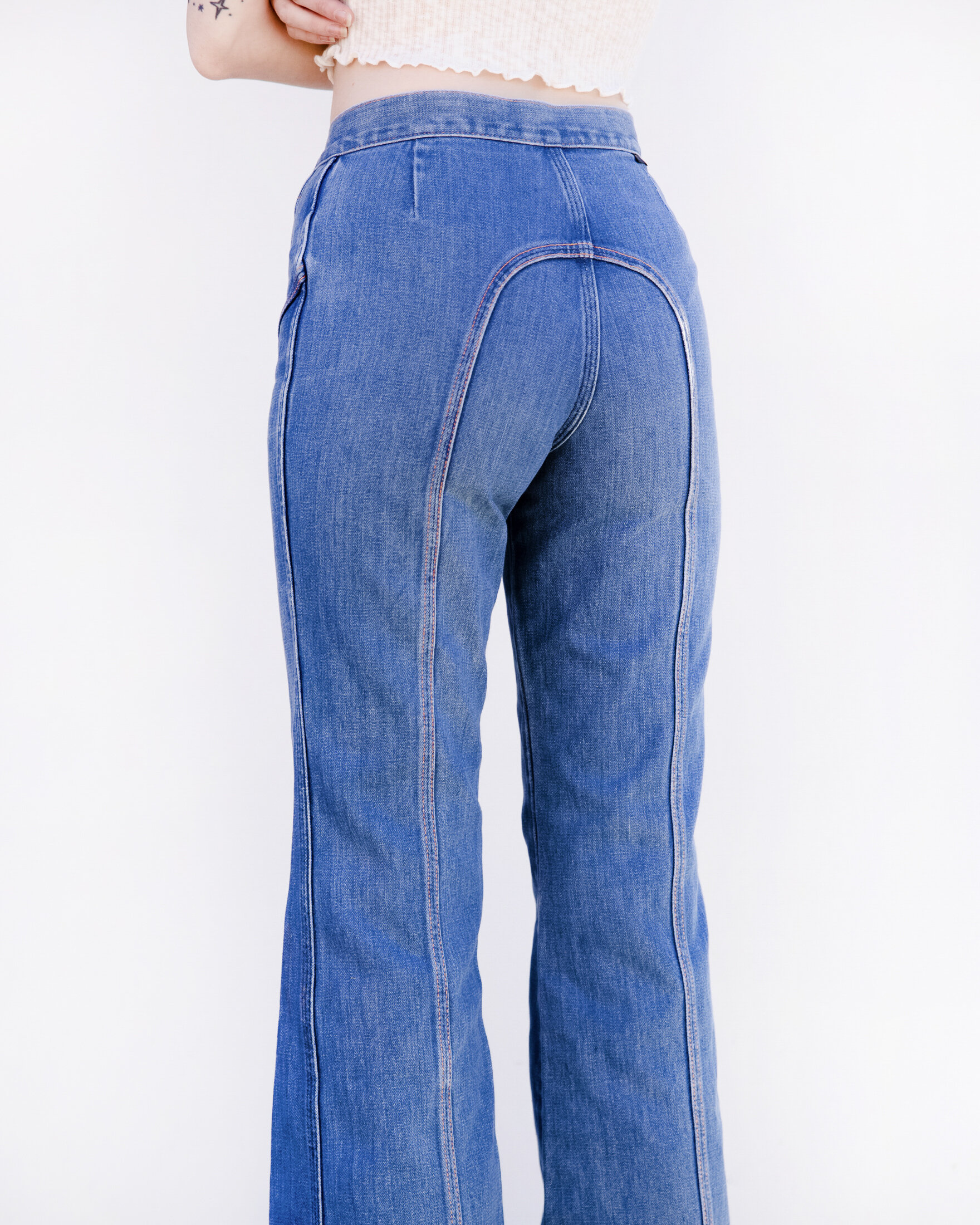 saddleback jeans 1970s