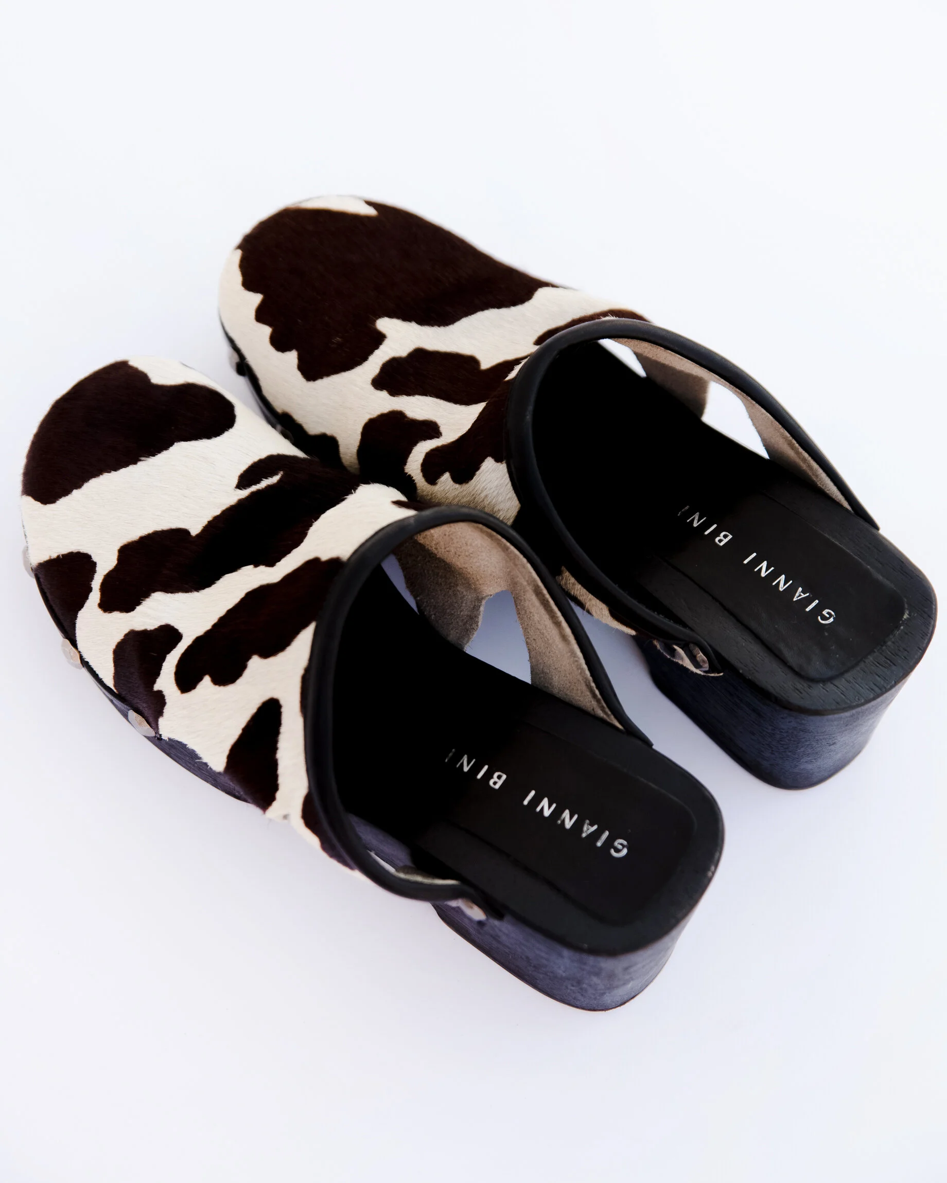 cow print clogs