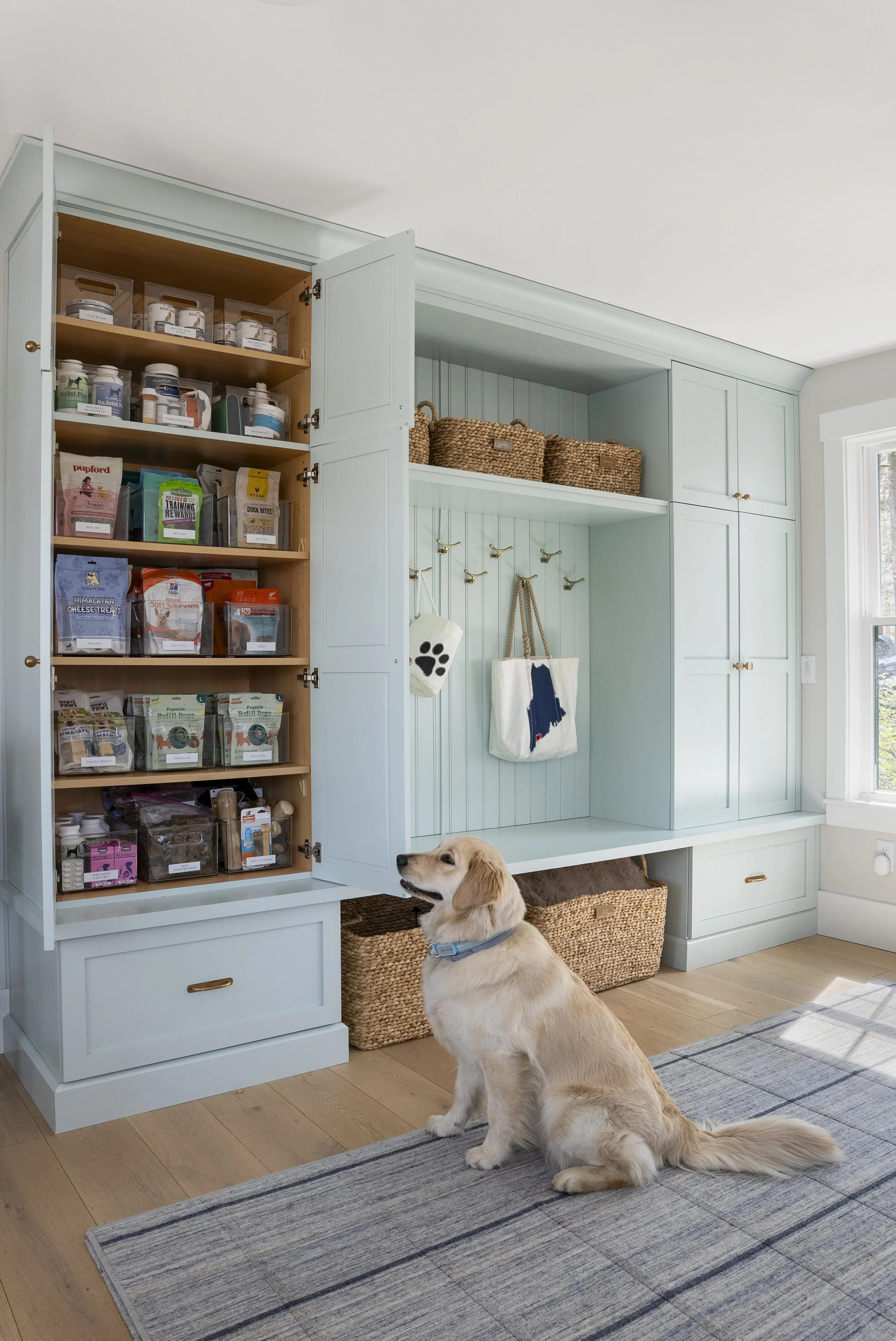 maine mudroom organization, professional organizer Falmouth maine, Yarmouth maine home organizer