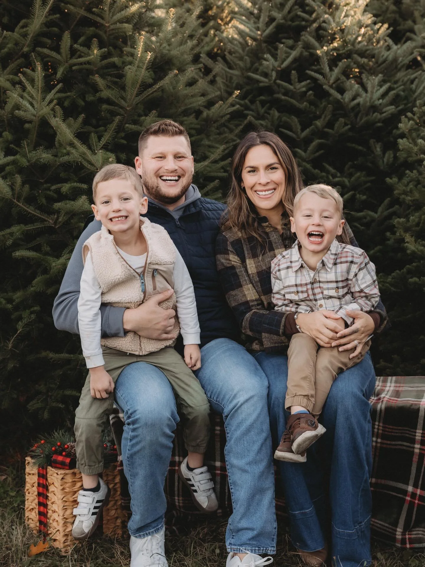 Merry Christmas! A little outnumbered and surrounded by cars, trucks and planes, but what magic.🎄❤️✨