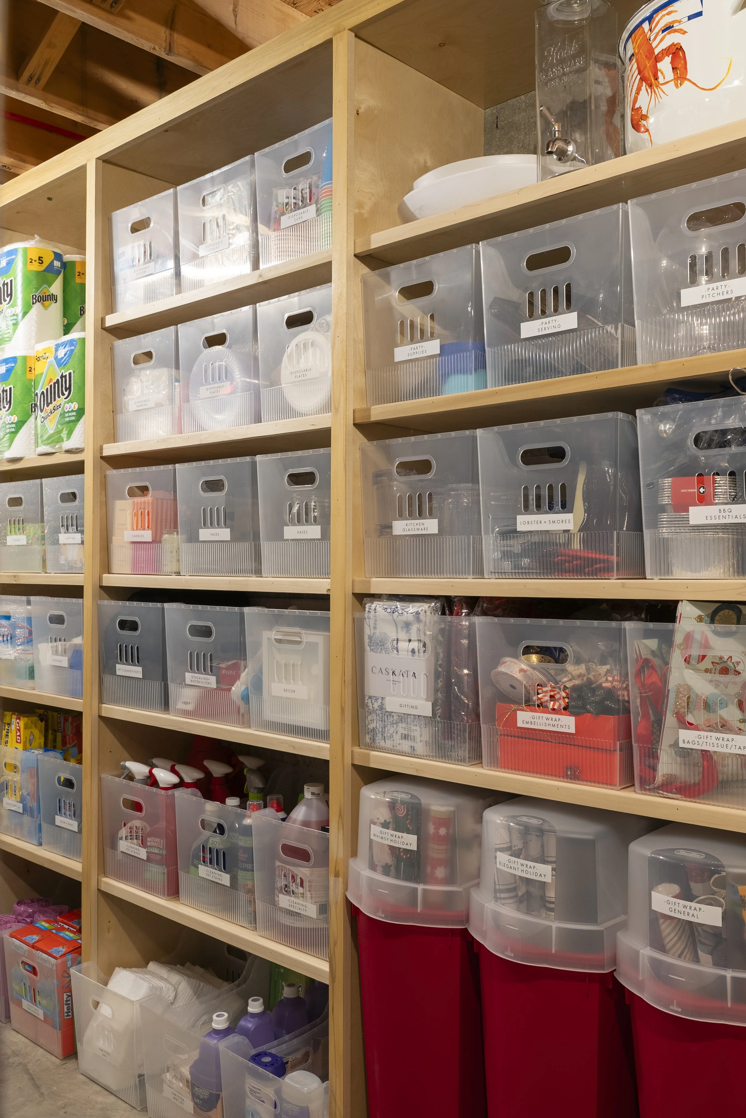whole home basement organization project Falmouth maine