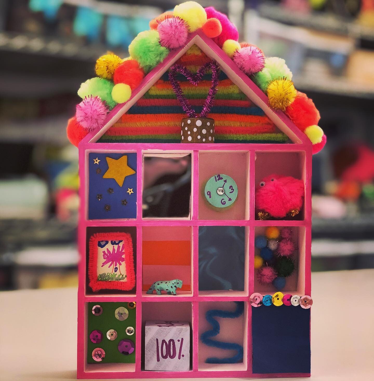 Zooming the &ldquo;little house project&rdquo; next week with young crafters from the Mystic Learning center &bull; excited to craft remotely! #thelittlehouse #craftclubboston #craft #mini #pompom #pipecleaners #sequins #ohmy #mysticlearningcenter