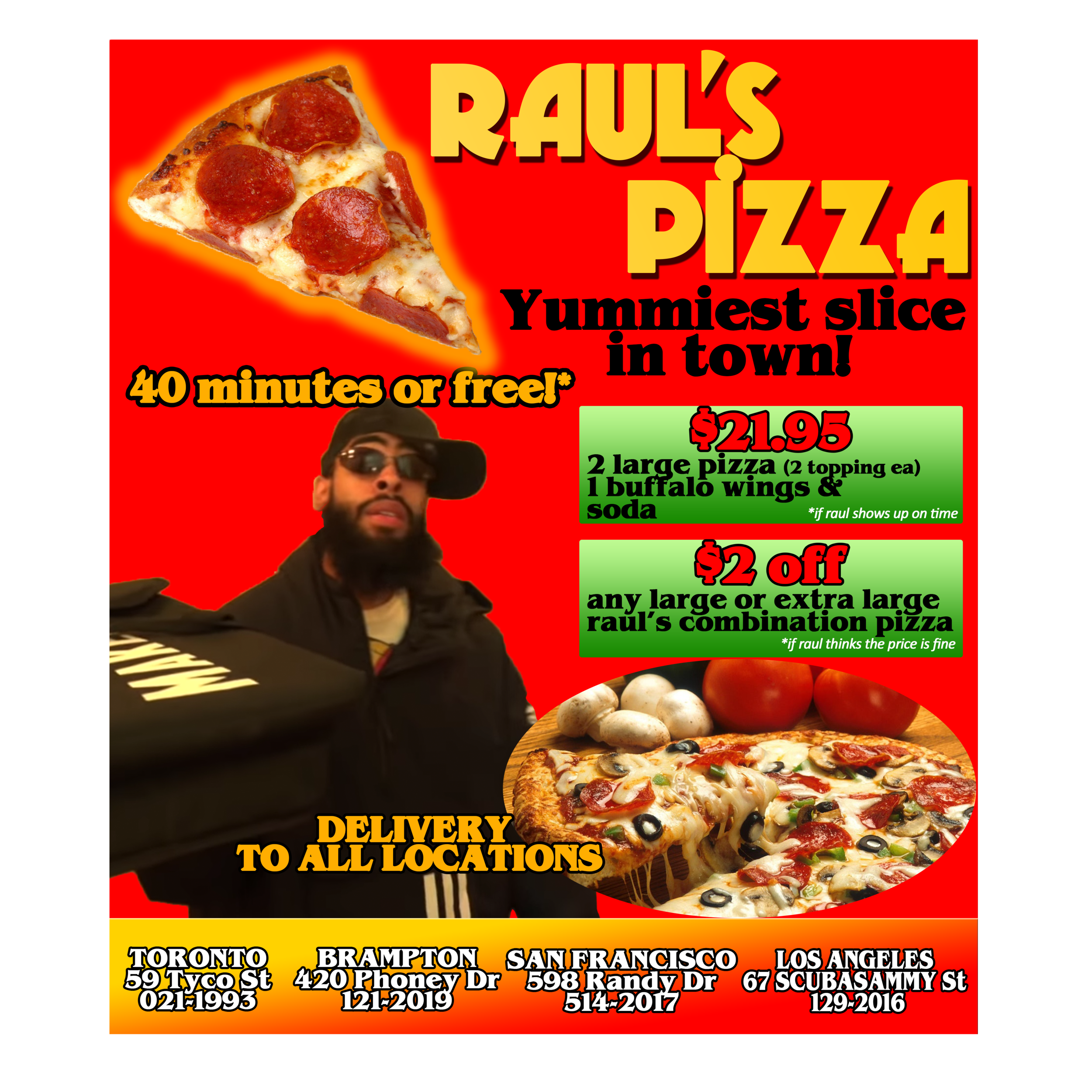 an ad for Raul’s pizza! I was so hungry when i made this :(