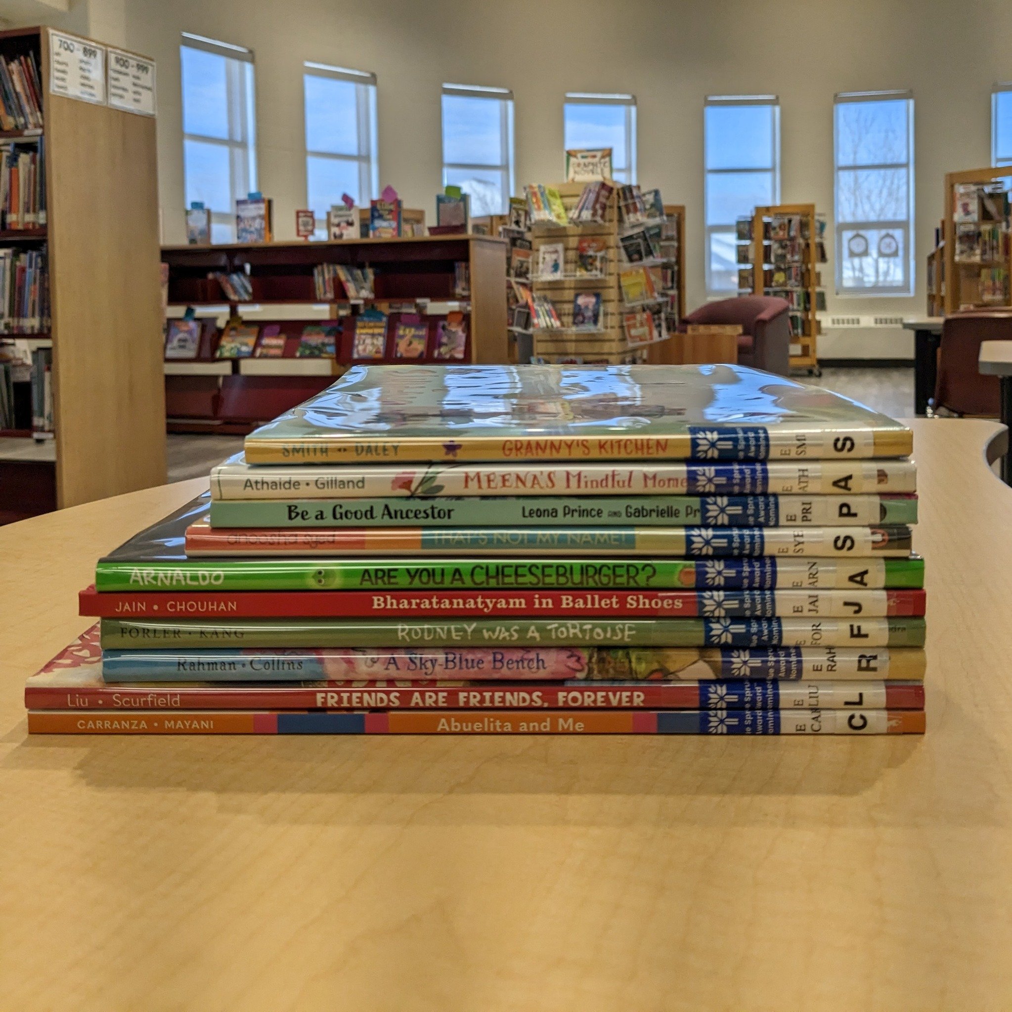 My favourite time of year as a classroom teacher and now as a teacher-librarian. The books for #BlueSpruce2023 are soooo beautifully illustrated 😍.

So far we've read Friends are Friends, Forever and Bharatanatyam in Ballet Shoes which were perfect 