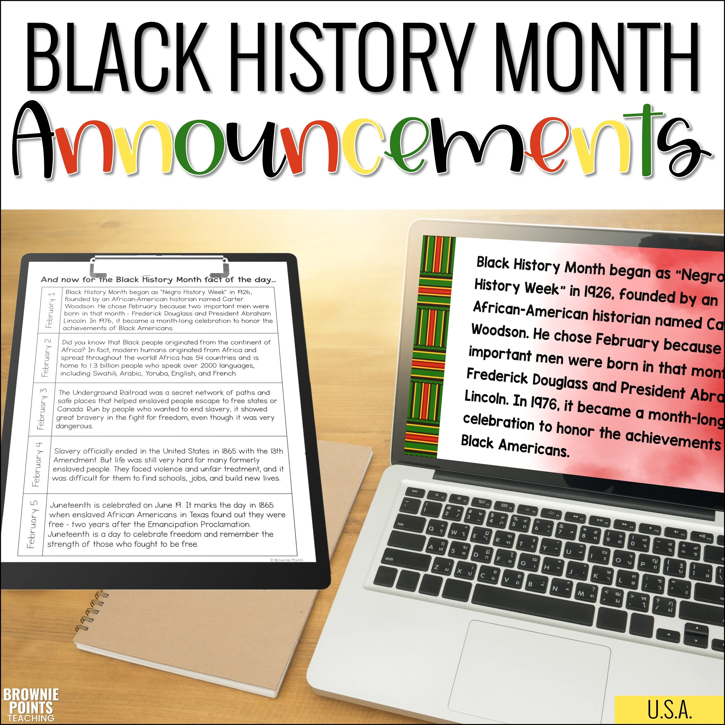 Black History  Month Announcements