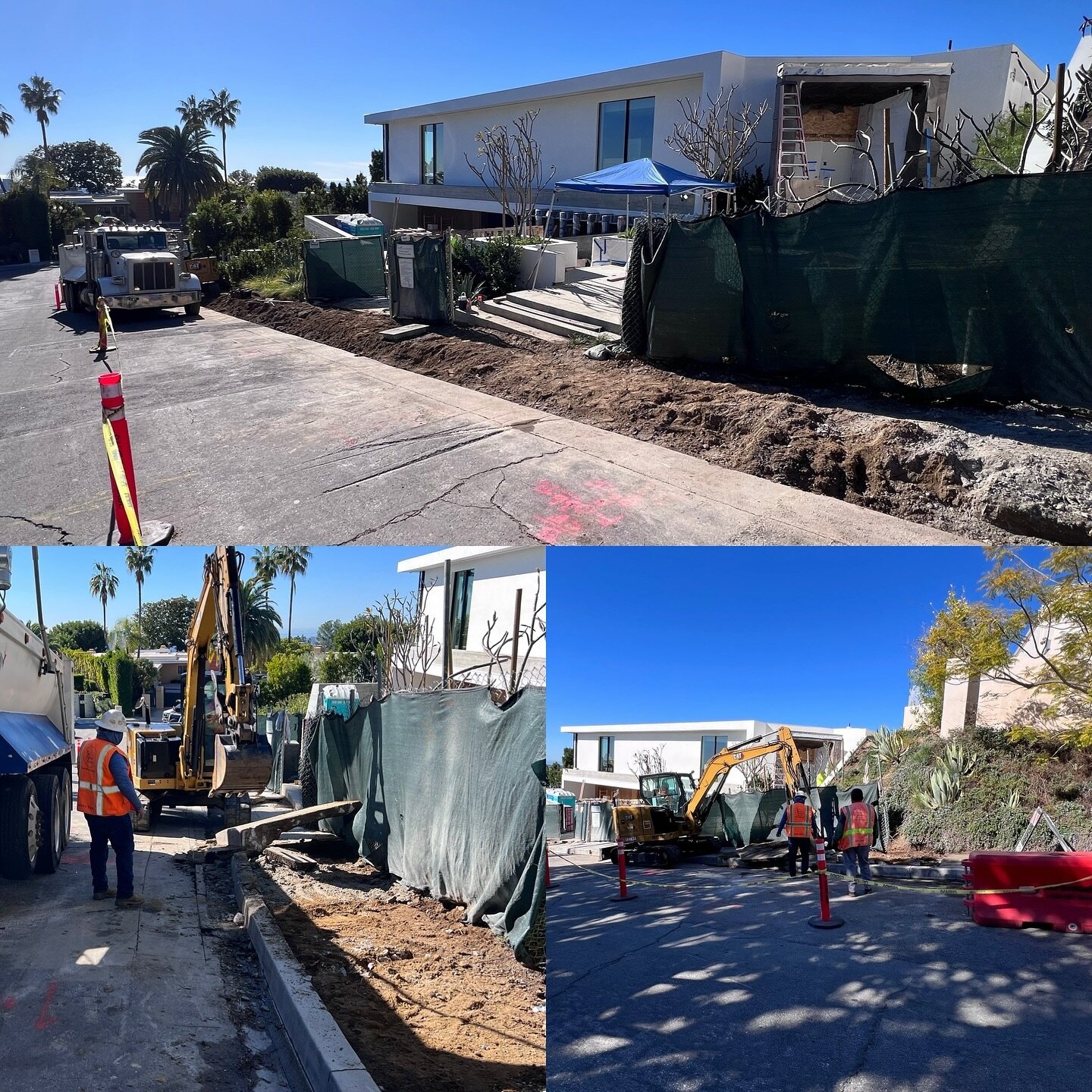 Out with the old, in with the new. Replacing the broken and weathered curb, gutter, and sidewalk to provide a fresh front to our new project peaking through in the backdrop. 

#hollwoodhills #modernarchitecture #realestatelife #customhomebuilder #lux