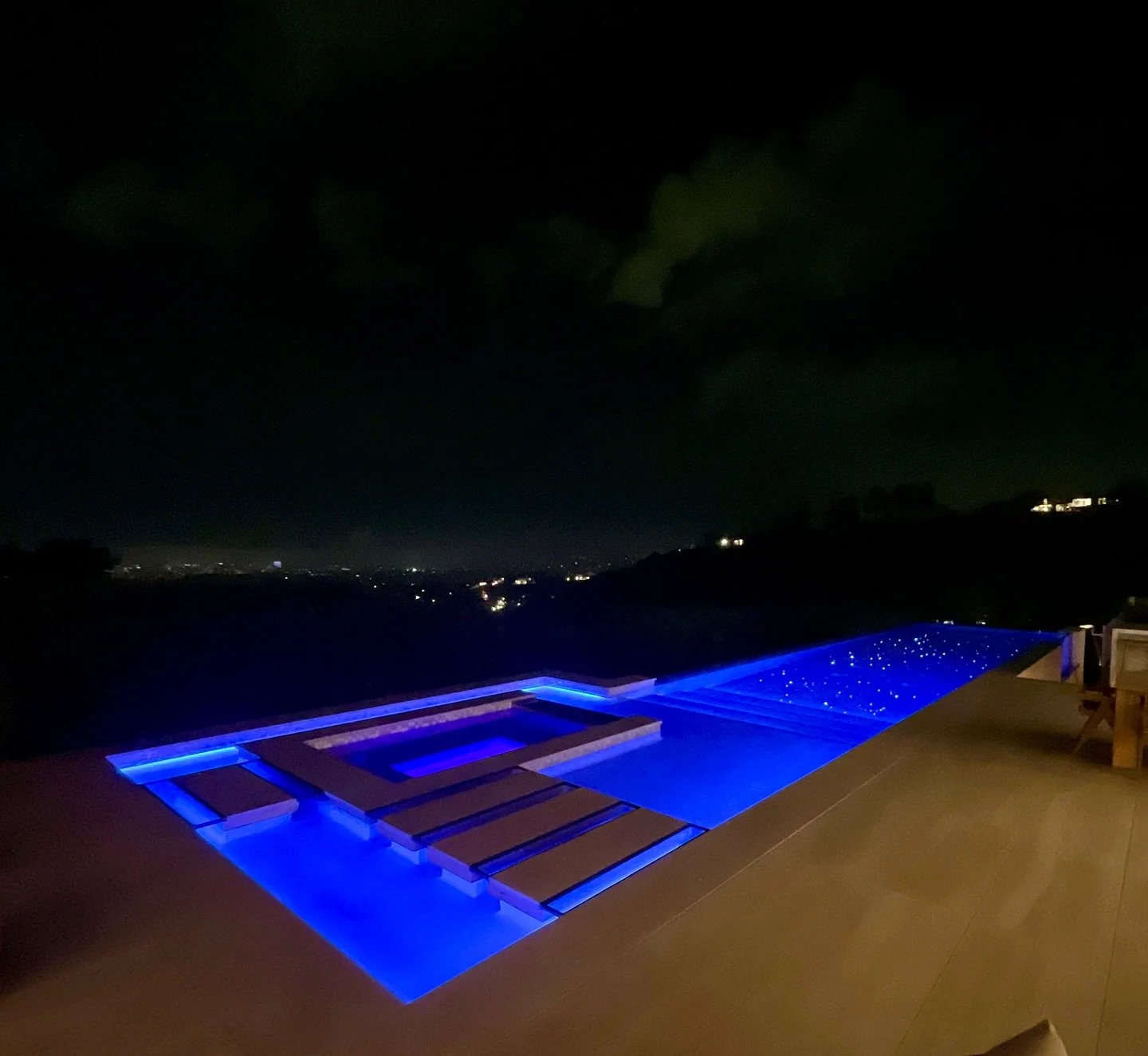 Show me your #custompool as this tops #poolgoals  I wanted to bring the unseen LA stars to life.  Design collaboration with @watershapecom  #worldclass #starynight #luxurylifestyle #rollsroycephantom