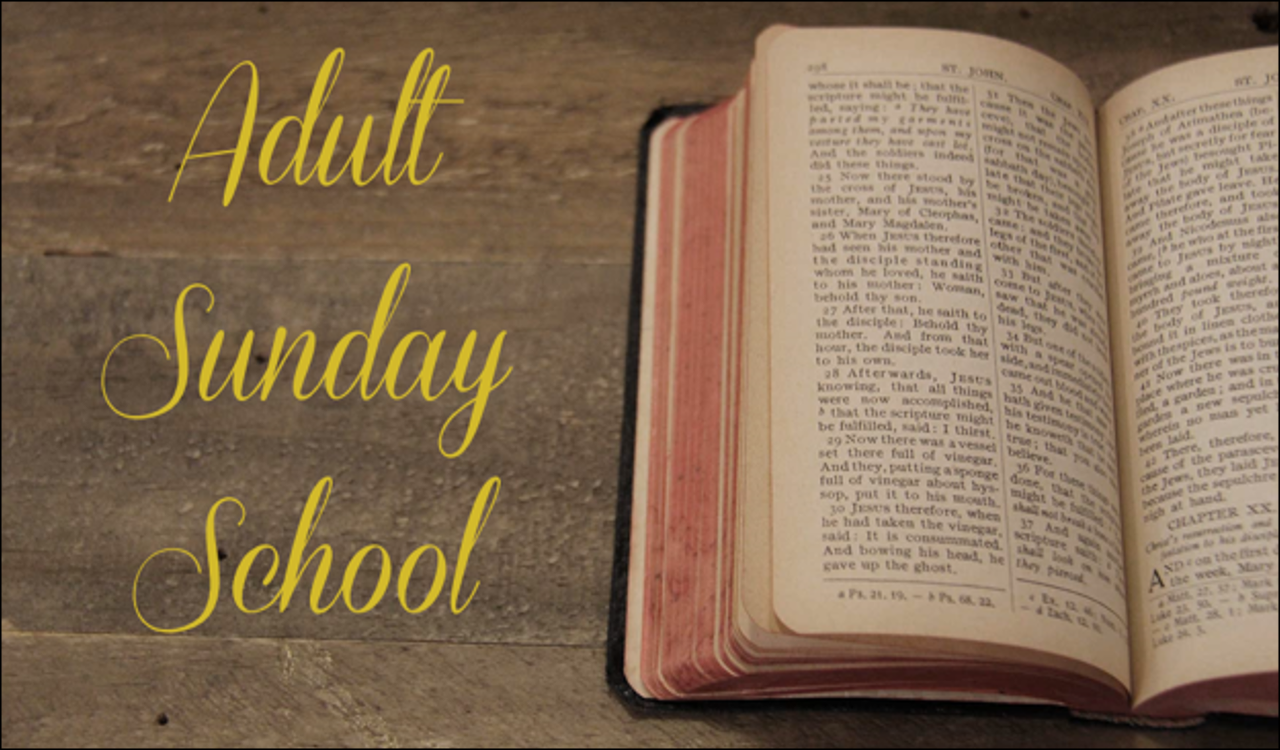 ADULT SUNDAY SCHOOL  WITH DR. AUBREY BUSTER