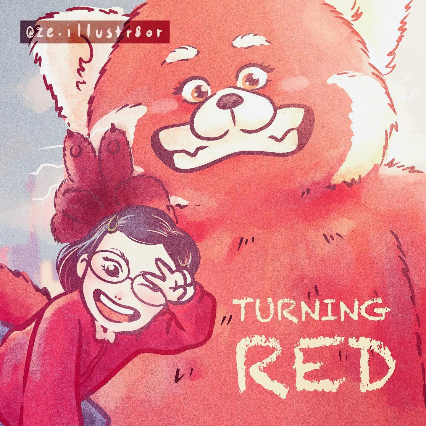 Different vibe than the usual posts in this account but just rewatched Turning Red with my brothers and wanted to do a quick fanart. I think it's one of the most relatable movies I've seen so it's been such a fun movie. (And my brothers loved it too!