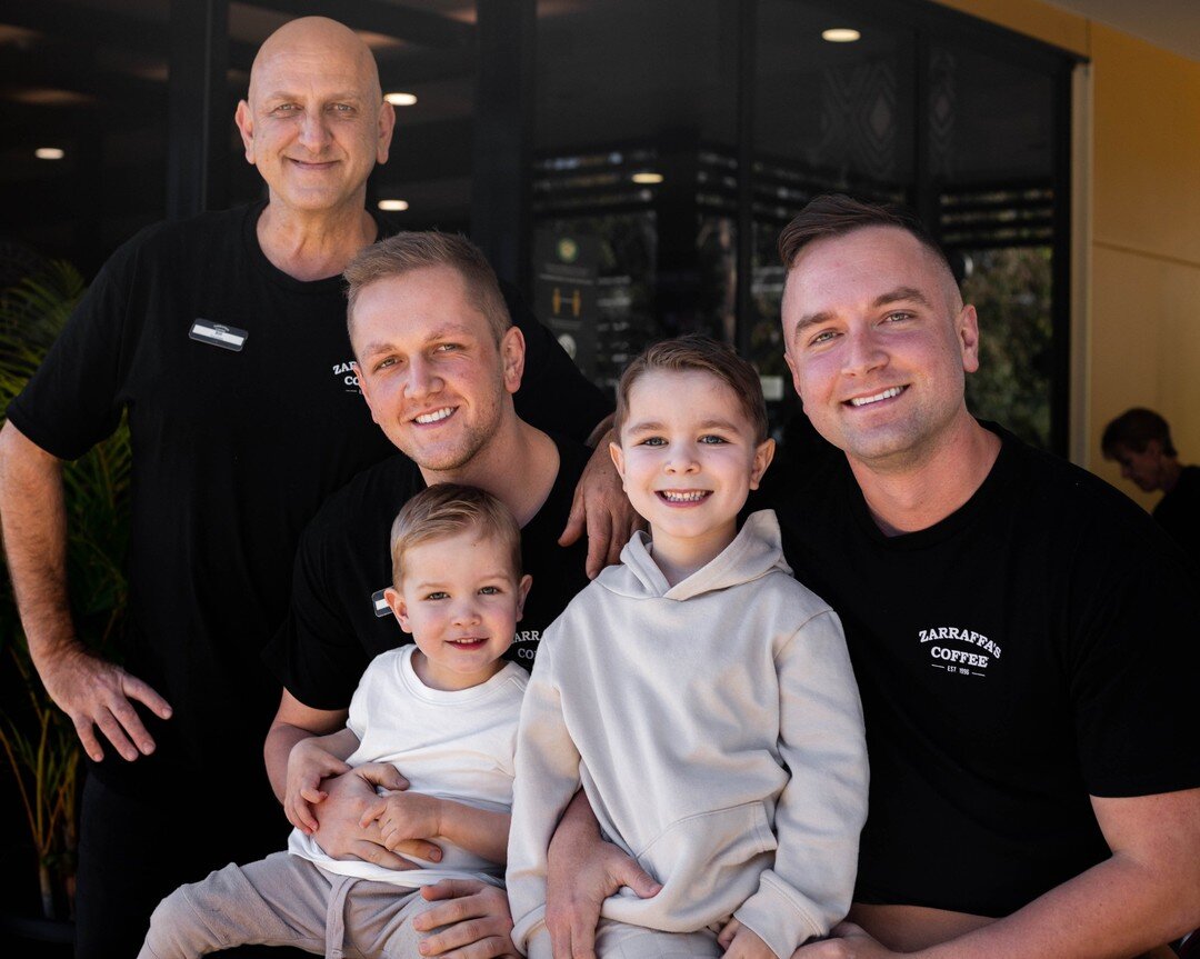 Happy Father's Day! 🤎 We love that the Zavos family get to locally own and operate their Zarraffa's franchise as a family. 

We're open bright and early this Sunday to help you celebrate and to give the gift of liquid gold ✨

#Zarraffas #ZarraffasCo